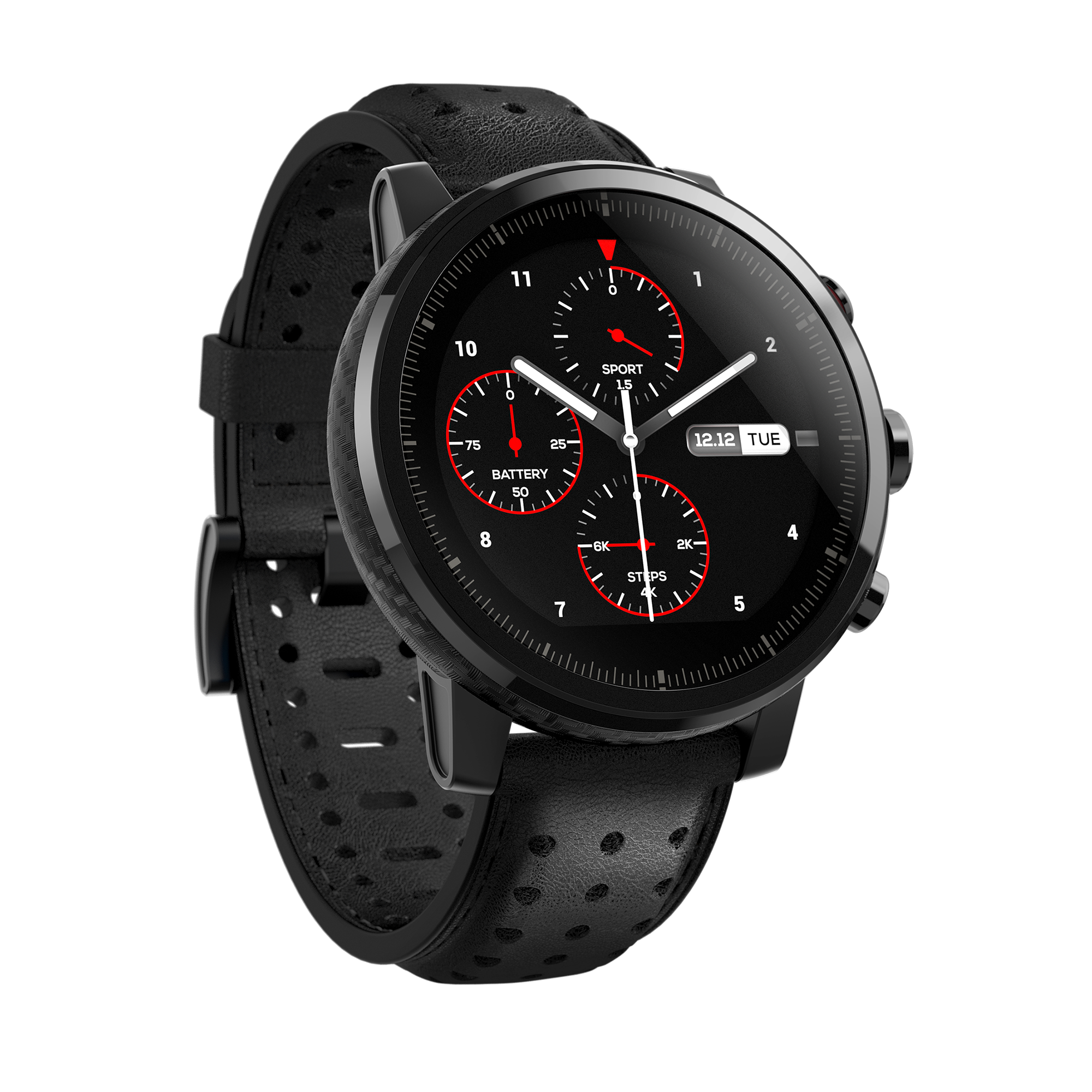 AMAZFIT Stratos Plus, Smartwatch, 195 mm, Black