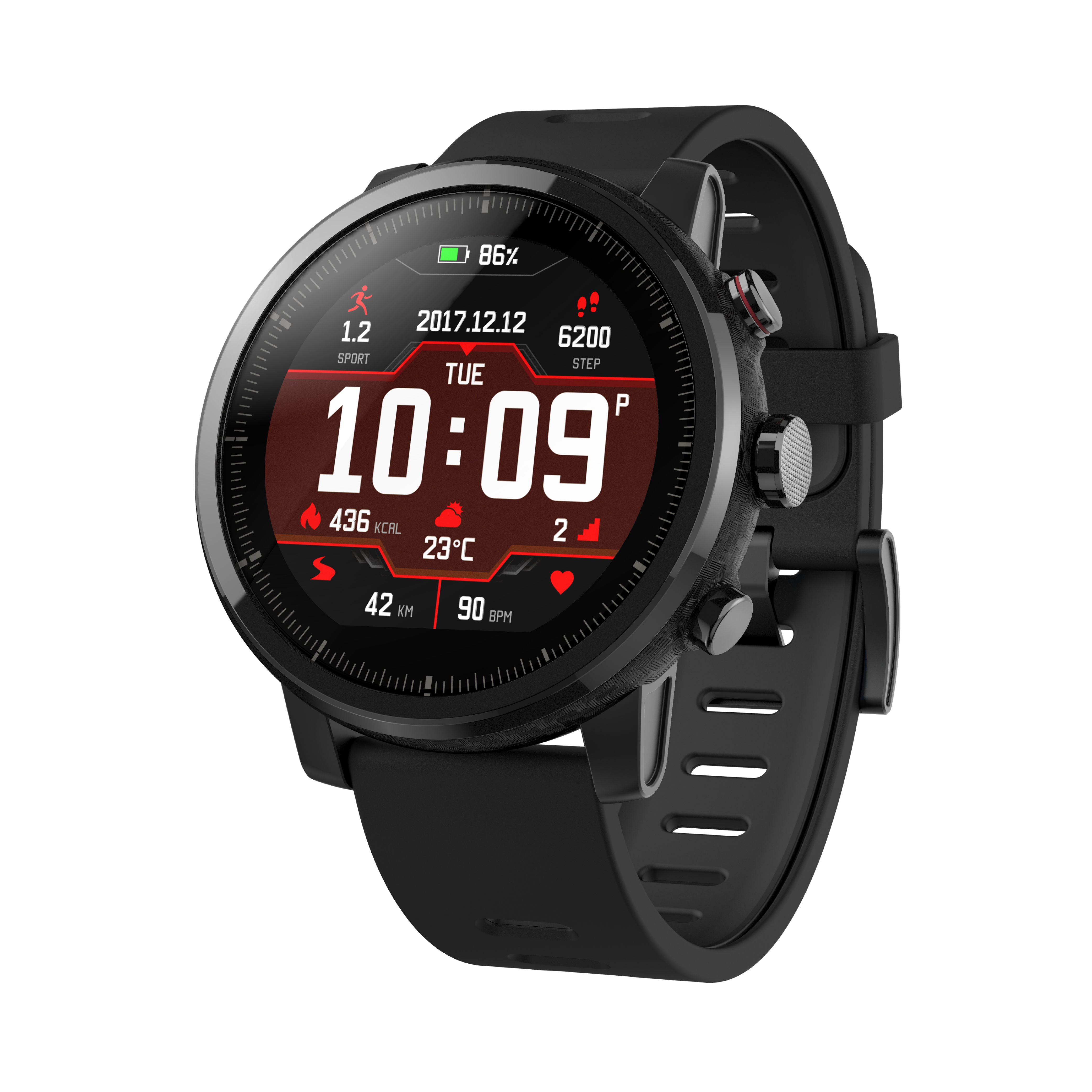 AMAZFIT Stratos Smartwatch Polykarbonat Silikon, 195 mm, Black