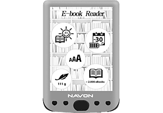 NAVON BigBook BackLight 6” 8GB ezüst e-book olvasó