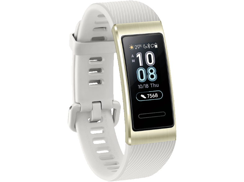 Pulsera de actividad - Huawei Band 3 Pro, GPS, Frecuencia cardíaca, Llamadas, Resistente agua, Oro