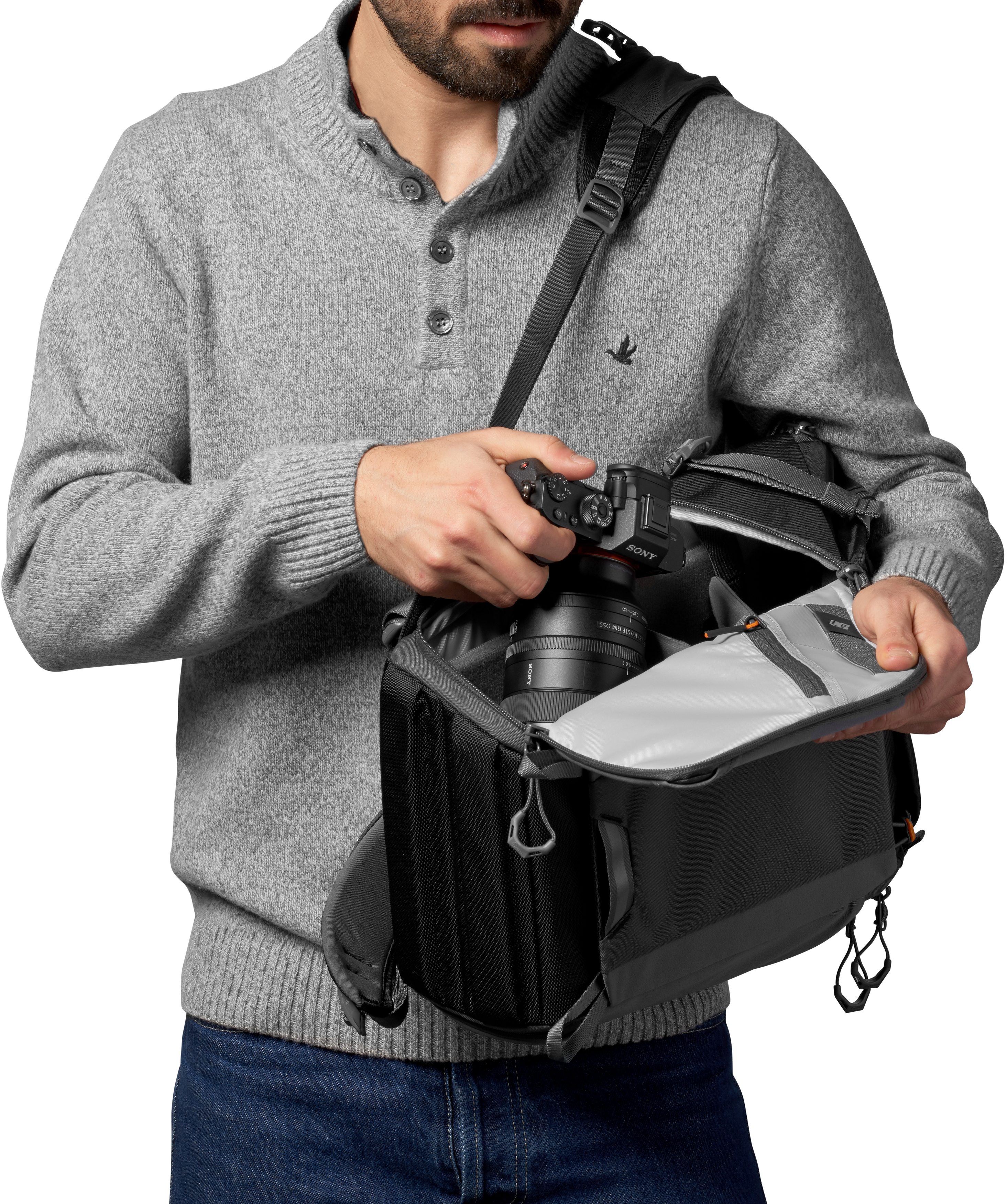 LOWEPRO Photo Active BP 200 AW SWZ/GR Rucksack, Schwarz/Grau