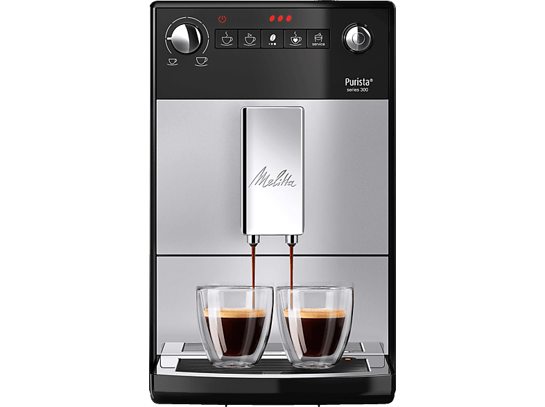 Melitta F 230-101 Kaffeevollautomat (Silber, Kegelstahlmahlwerk, 15 bar)