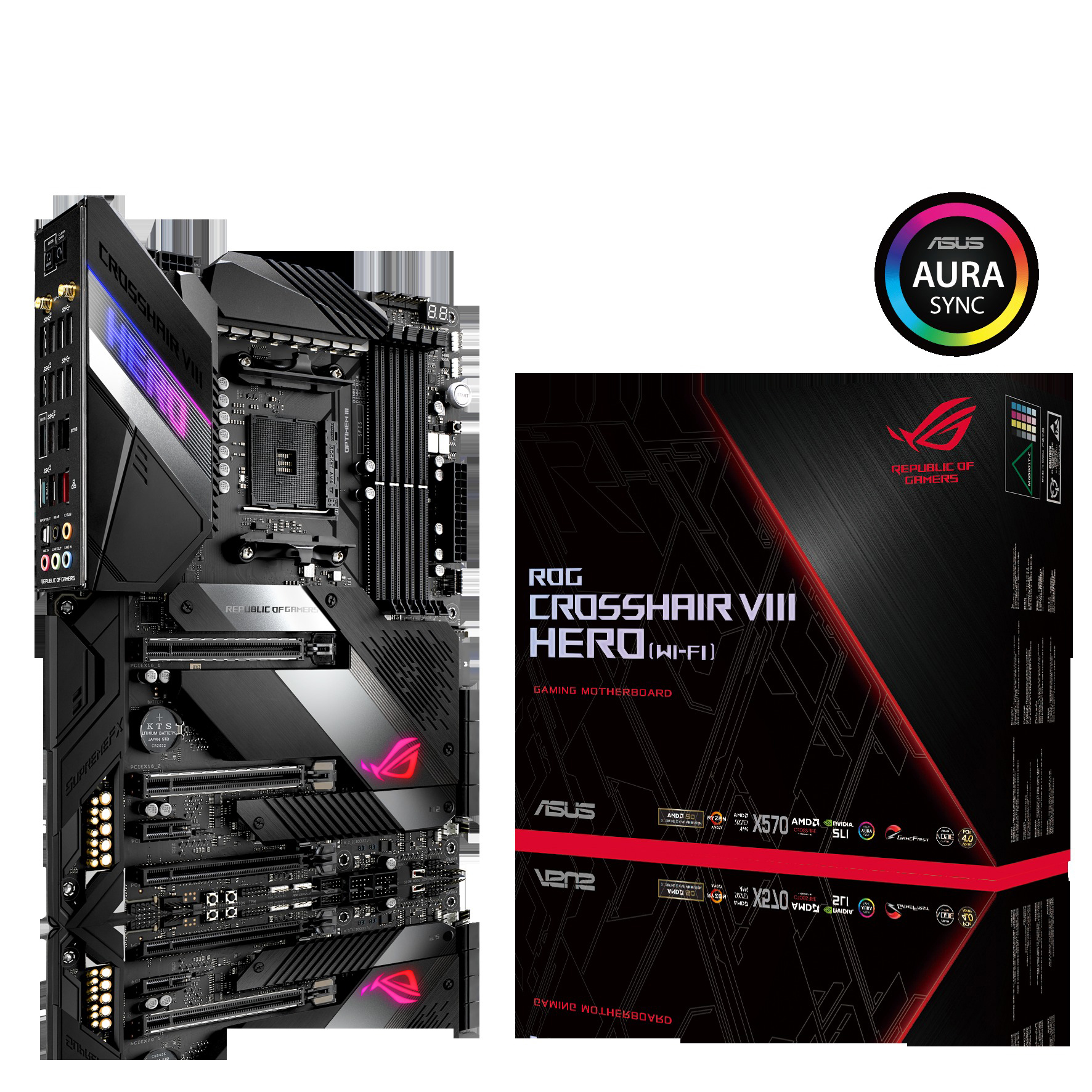 ASUS ROG Crosshair VIII Hero Mainboard Mehrfarbig