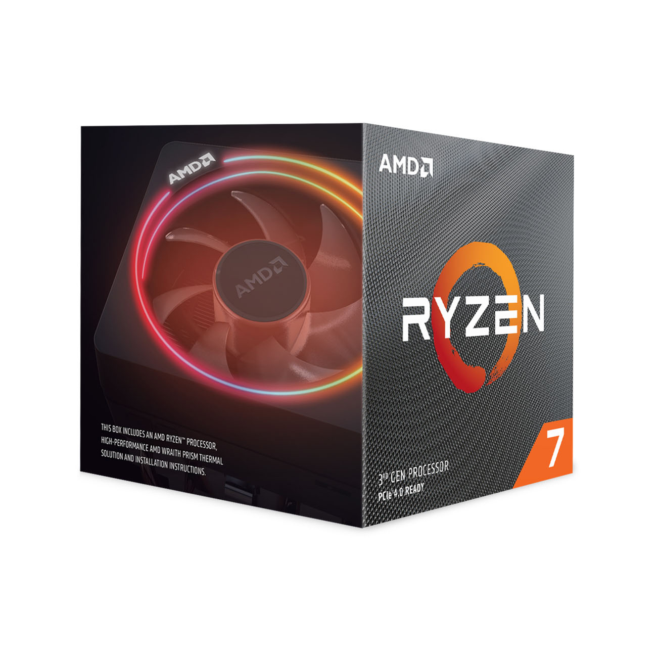 AMD Ryzen™ 7 3700X (100-100000071BOX) mit Wraith Prism Kühler Prozessor, Mehrfarbig