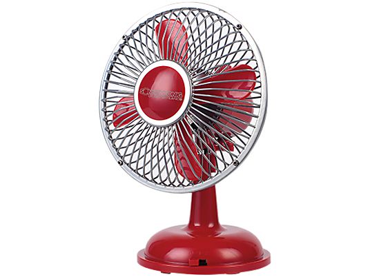 SONNENKOENIG Retro - Ventilateurs de table (Rouge)