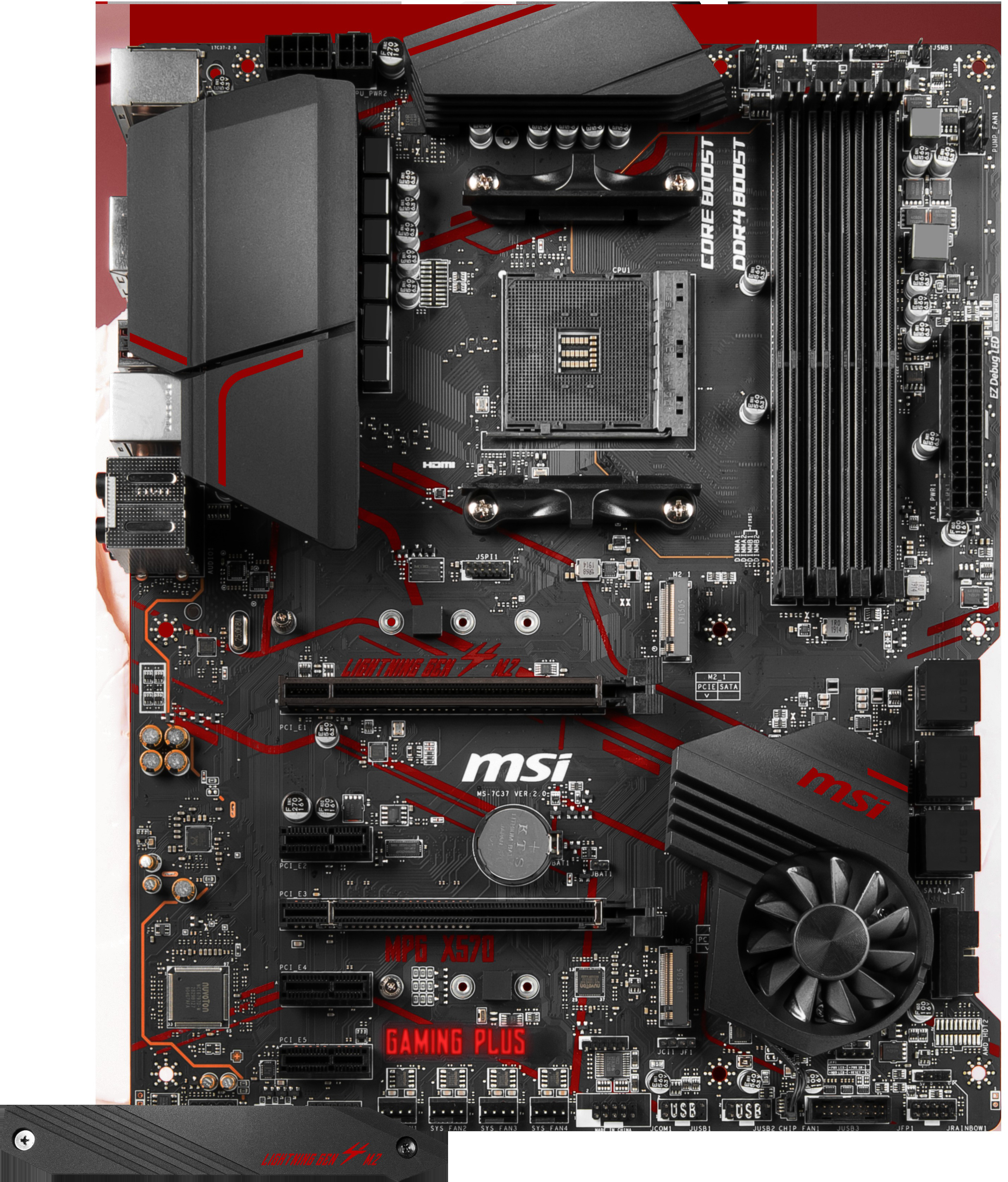 MSI MPG X570 Gaming Plus Mainboard Schwarz