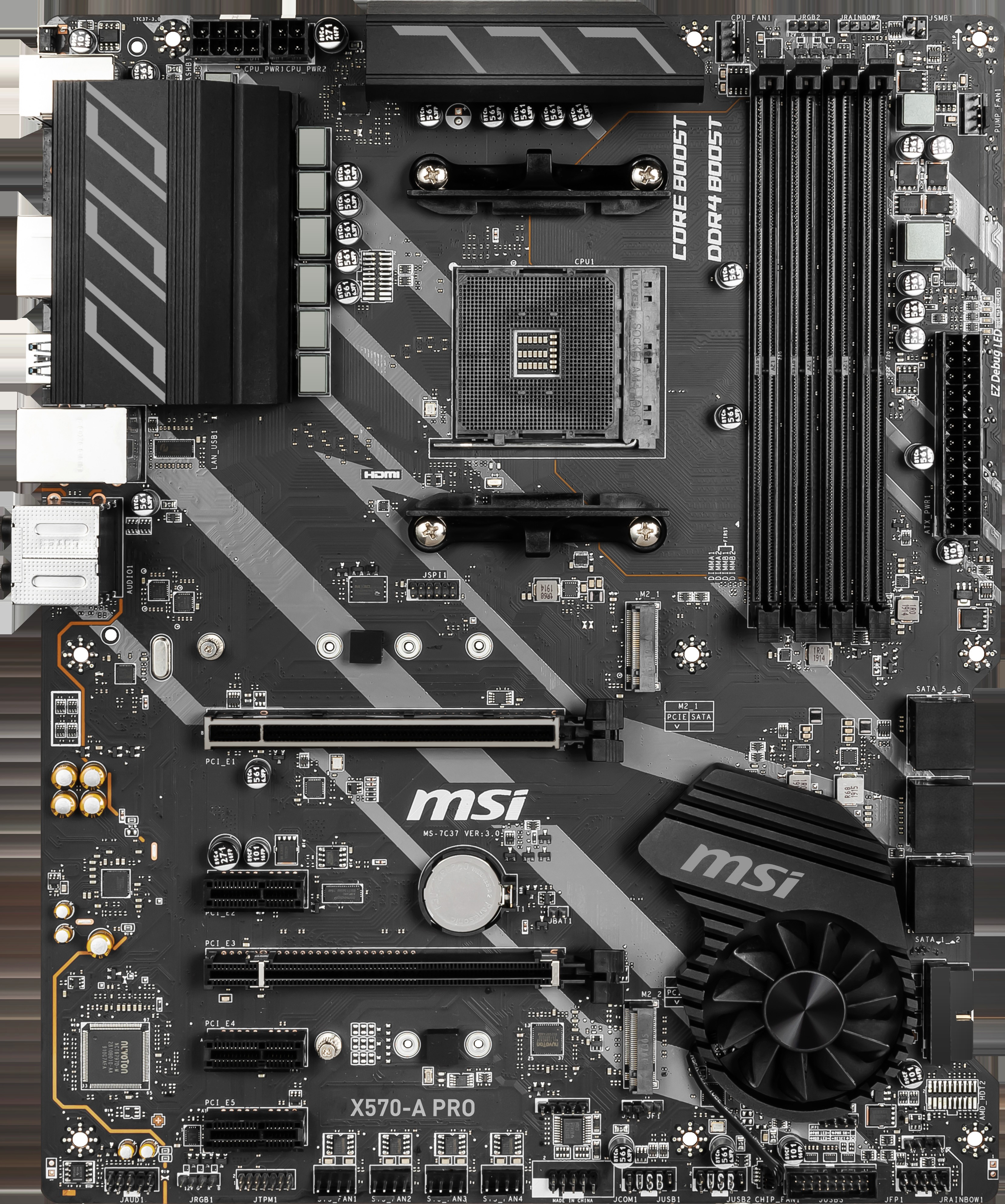 MSI X570 A Pro Mainboard Schwarz