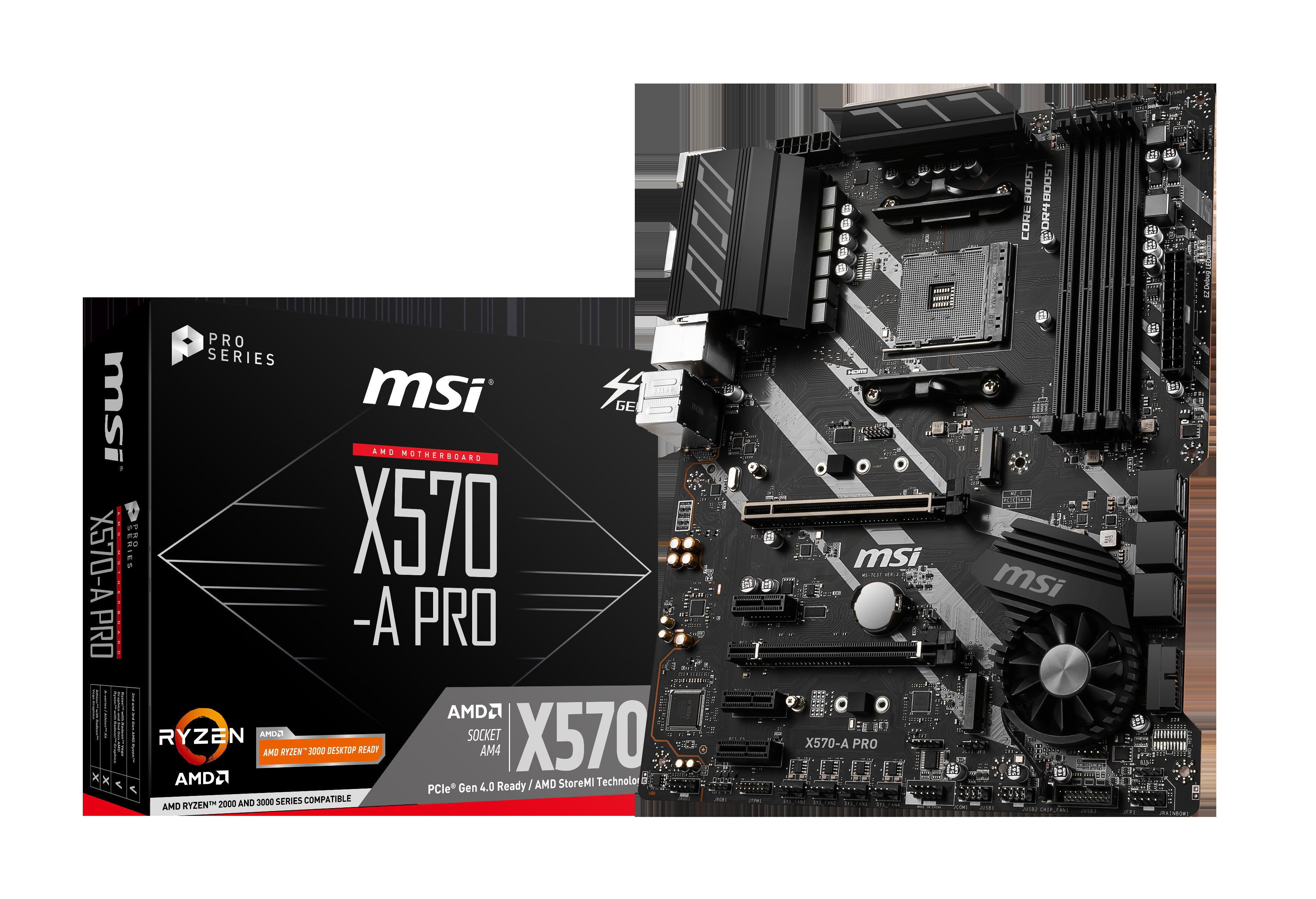 MSI X570 A Pro Mainboard Schwarz