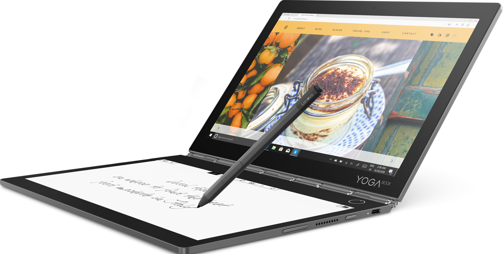 LENOVO-YOGA Yoga Book C930 LTE - Convertible 2 in 1 Laptop (10.8 ", 256 GB SSD, Eisengrau)