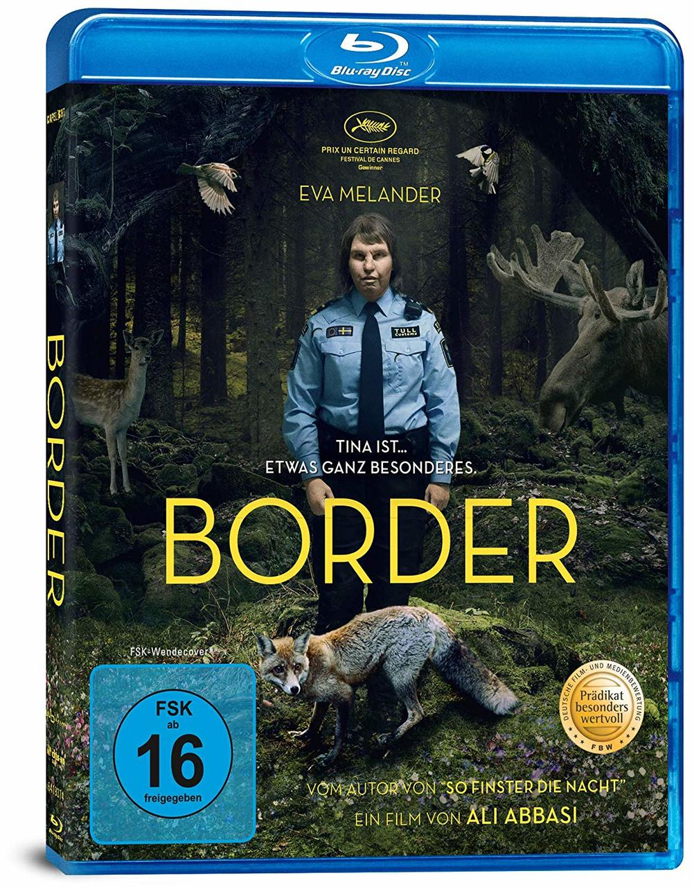Filmcover: Border, Person in Uniform, Wald und ein Fuchs.
