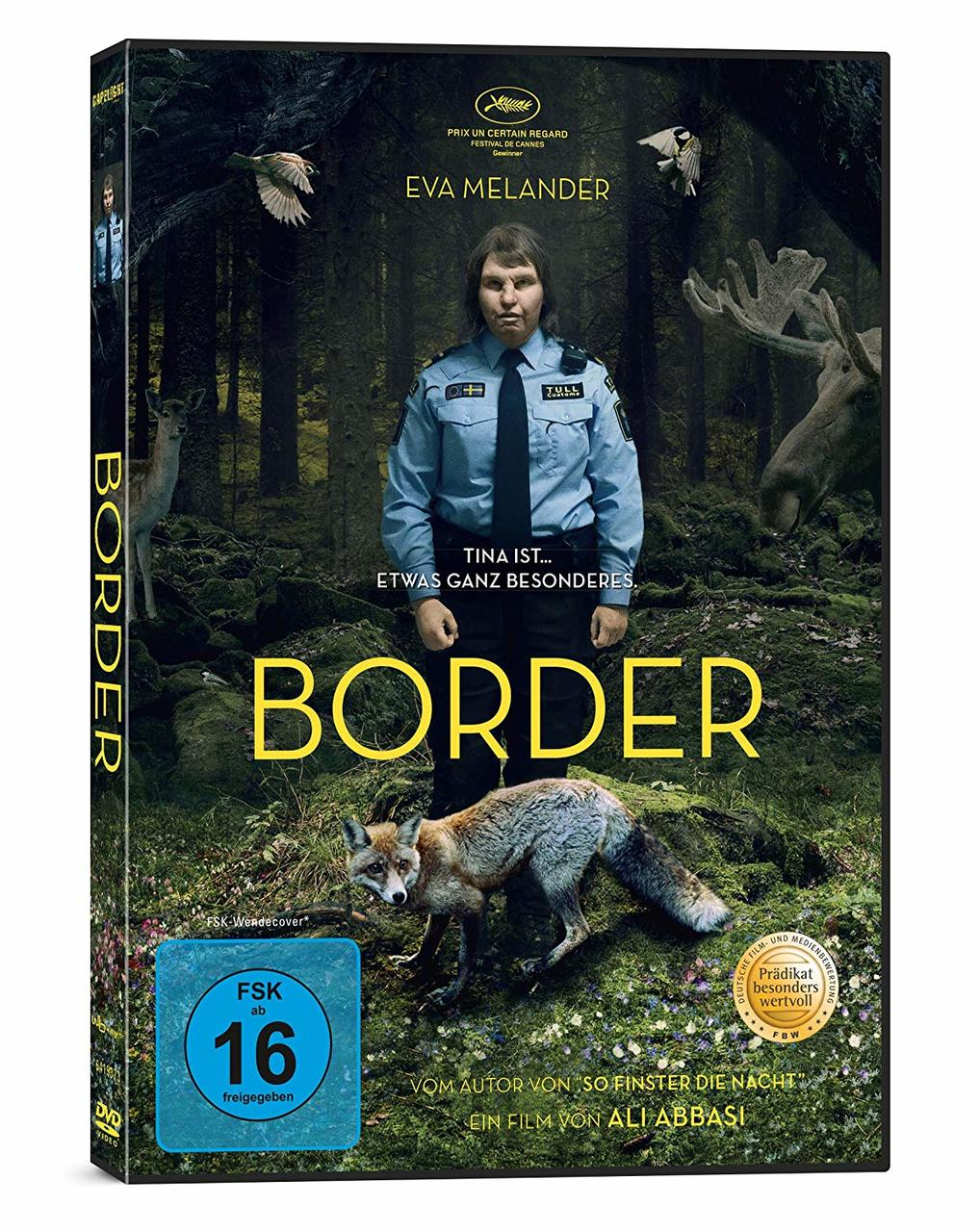 DVD-Cover mit einer Frau in blauer Uniform, einem Fuchs und Waldhintergrund.