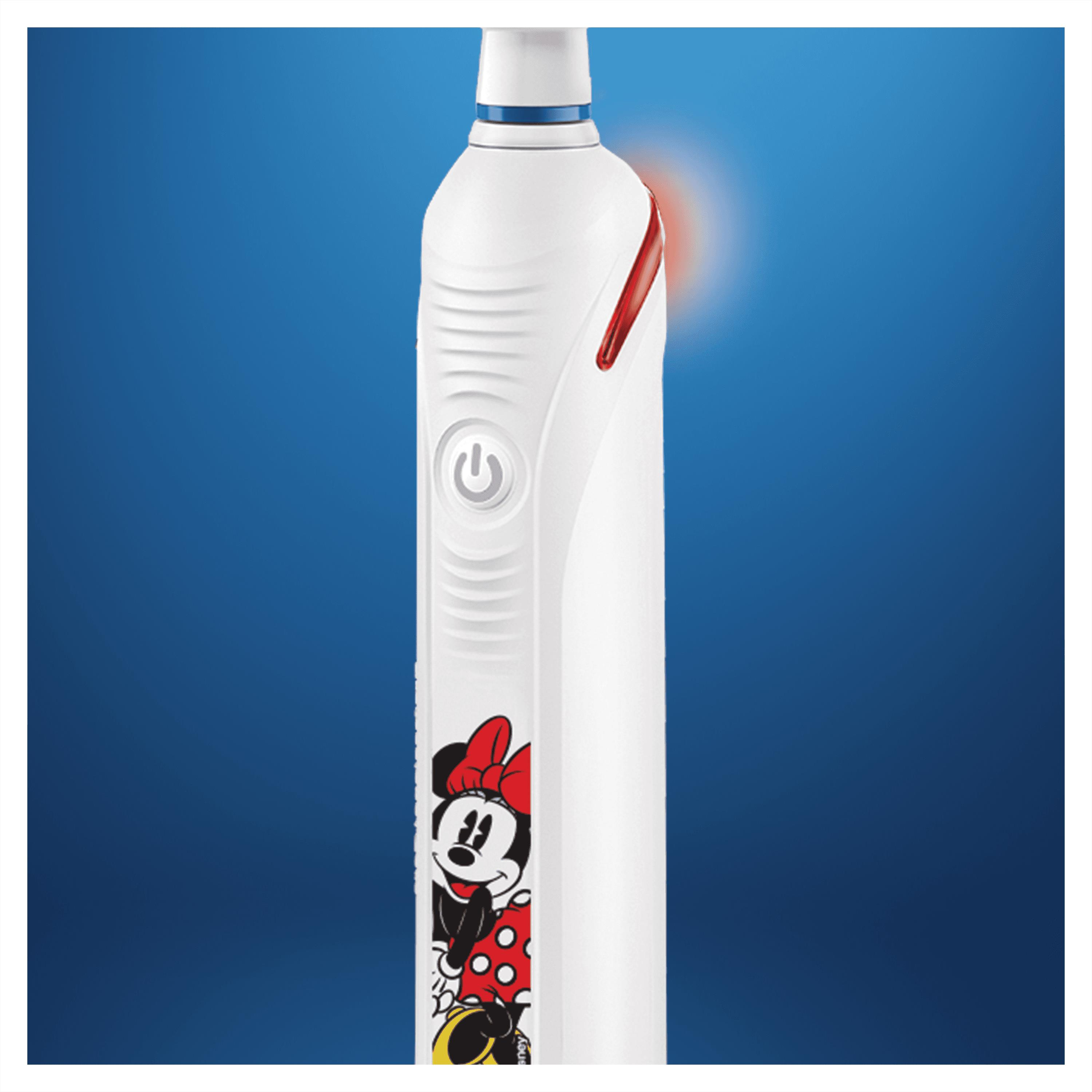 ORAL-B Elektrische Zahnbürste Junior Minnie Mouse Kinderzahnbürste Weiß