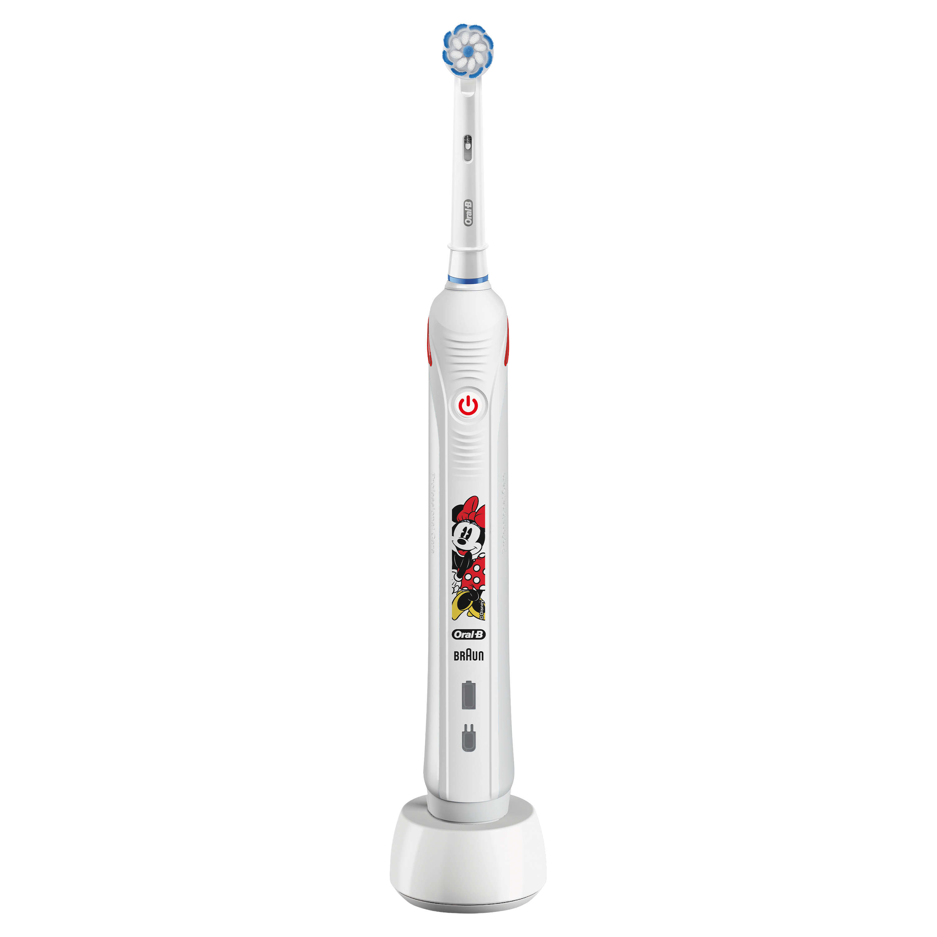 ORAL-B Elektrische Zahnbürste Junior Minnie Mouse Kinderzahnbürste Weiß