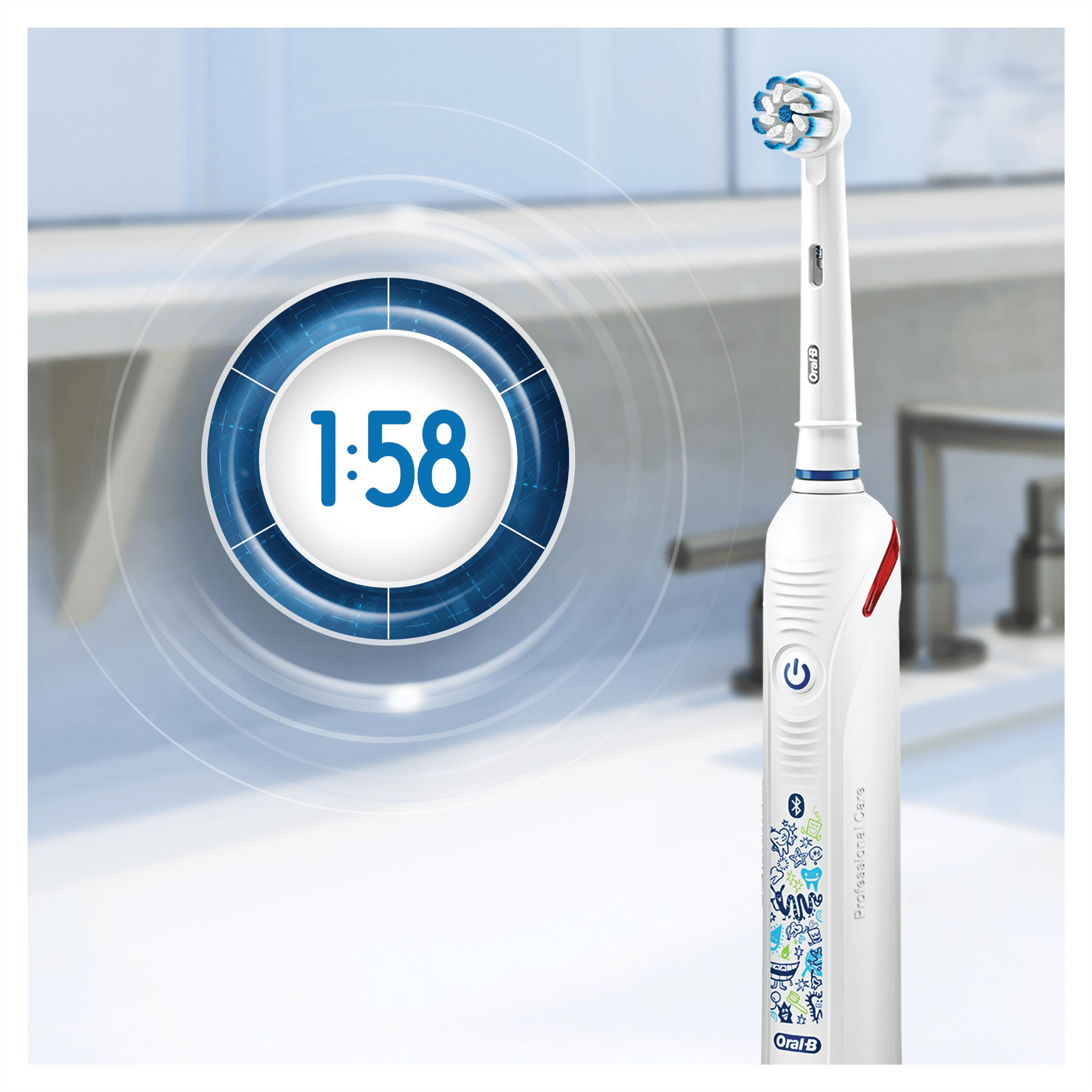 Elektrische Zahnbürste Oral-B mit Zeitanzeige.