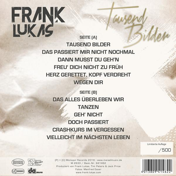 Albumcover mit Songtiteln und dem Namen des Künstlers.