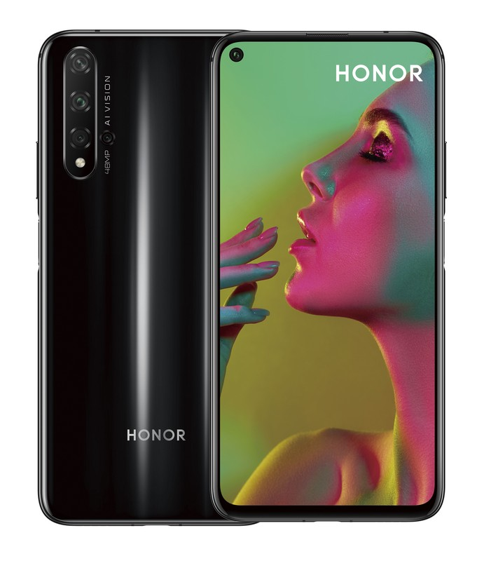 Móvil - Honor 20, Negro, 128 GB, 6 GB RAM, 6.26" Full HD+, Kirin 980, Cuatro Cámaras AI 48MP, 3750 mAh