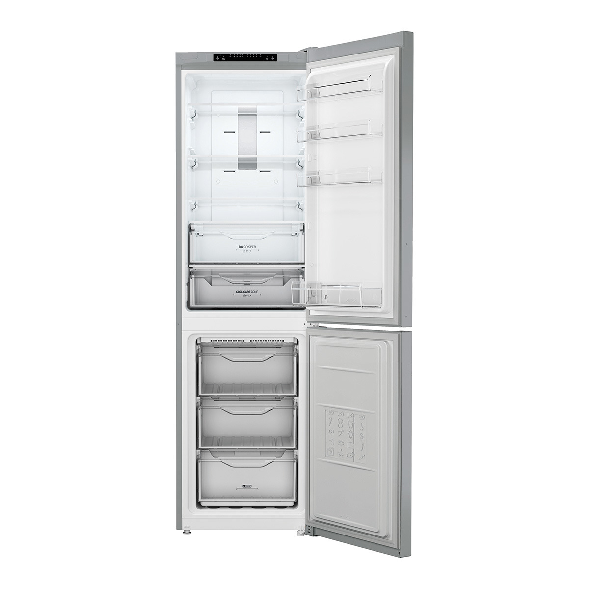 Frigorífico combi - Indesit XIT9 T3U X Total NoFrost, 201cm, 368L, 37 dB, Inox
