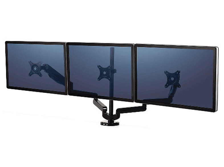 Soporte monitor - Fellowes 8042601, Triple brazo, Negro
