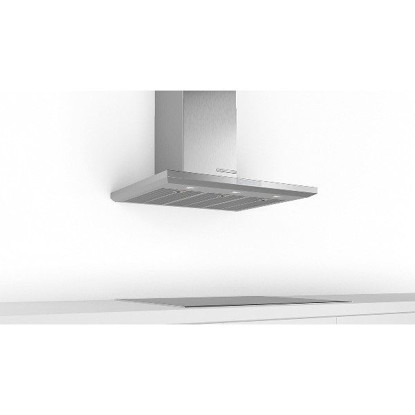 Campana - Bosch DWB97LM50, 4 velocidades, Extracción 697 m³/h, Con filtro de Acero inoxidable