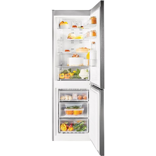 Frigorífico combi - Indesit XIT8 T2E X, 320 l, Total No Frost, 188.8 cm, Display interior, 42 dB, Inox