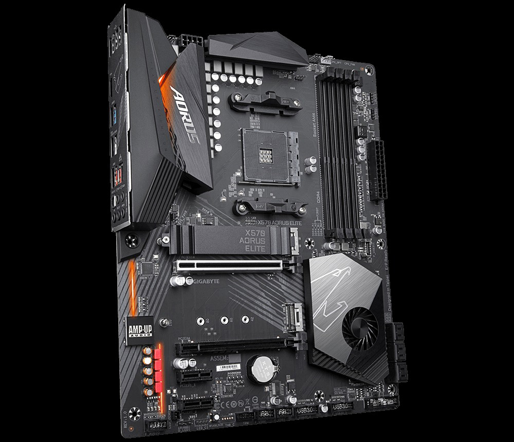 GIGABYTE X570  Aorus Elite Mainboard Schwarz
