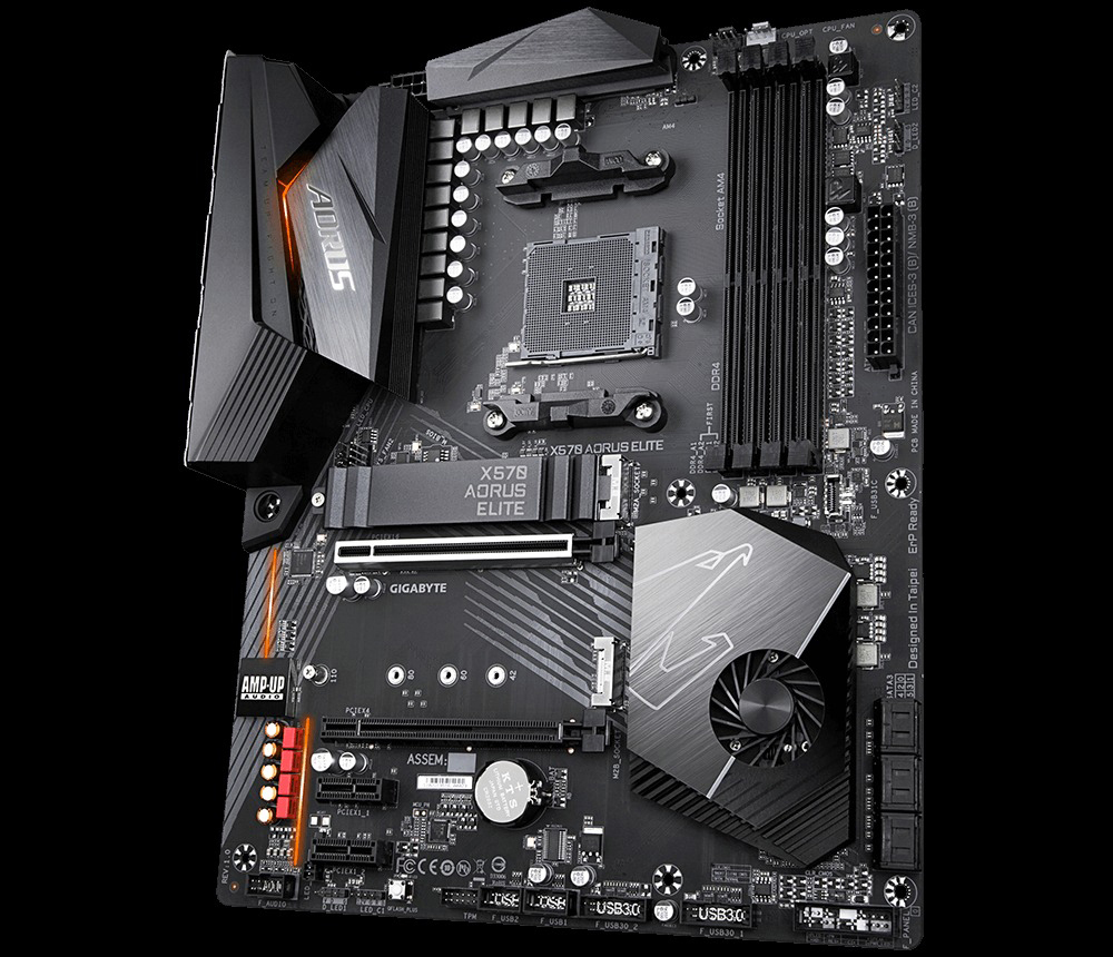 GIGABYTE X570  Aorus Elite Mainboard Schwarz