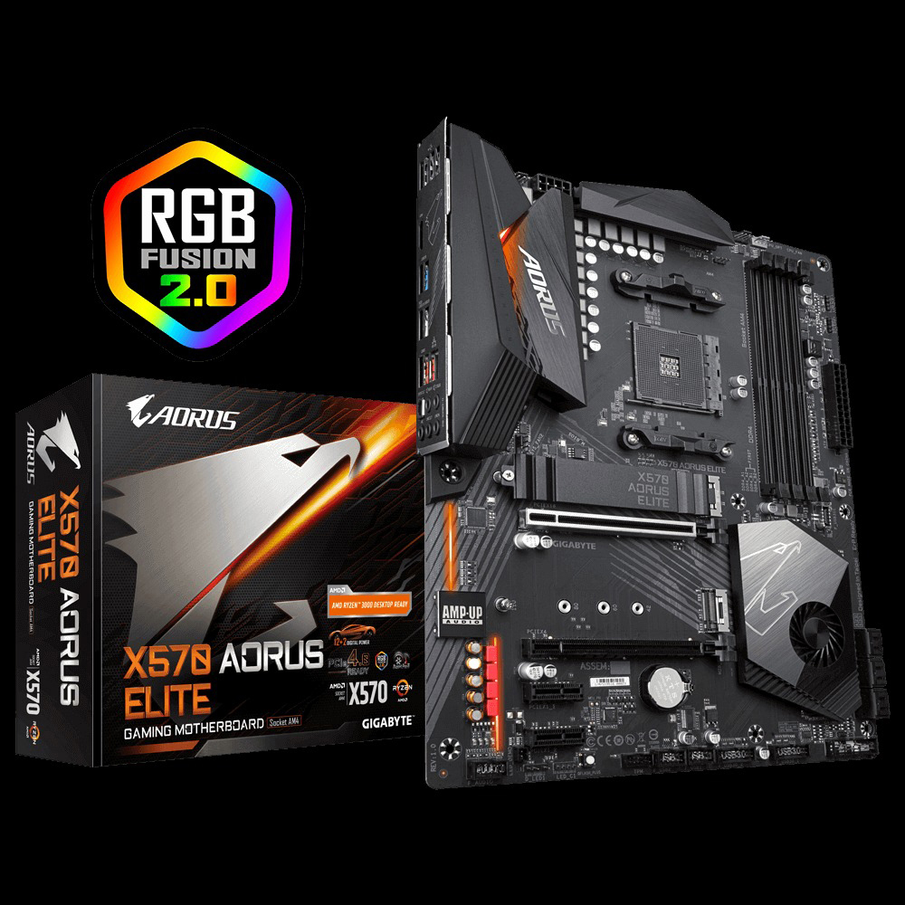 GIGABYTE X570  Aorus Elite Mainboard Schwarz