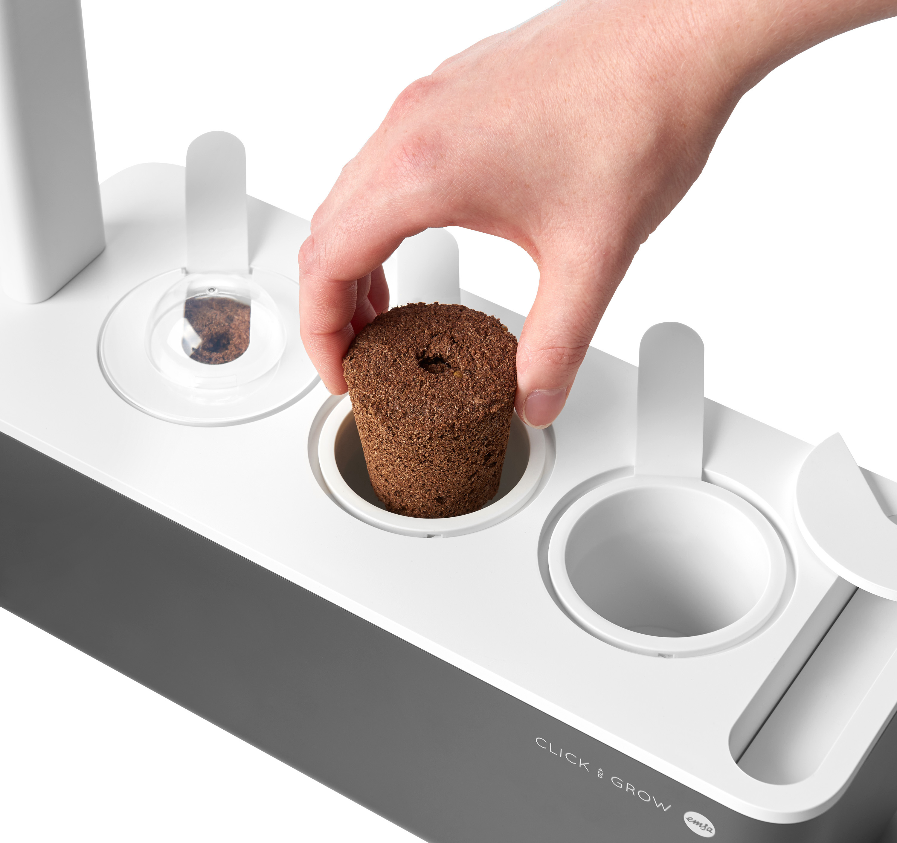 EMSA M5261800 Click & Grow Smart Garden 3 Kräutertopf Grau