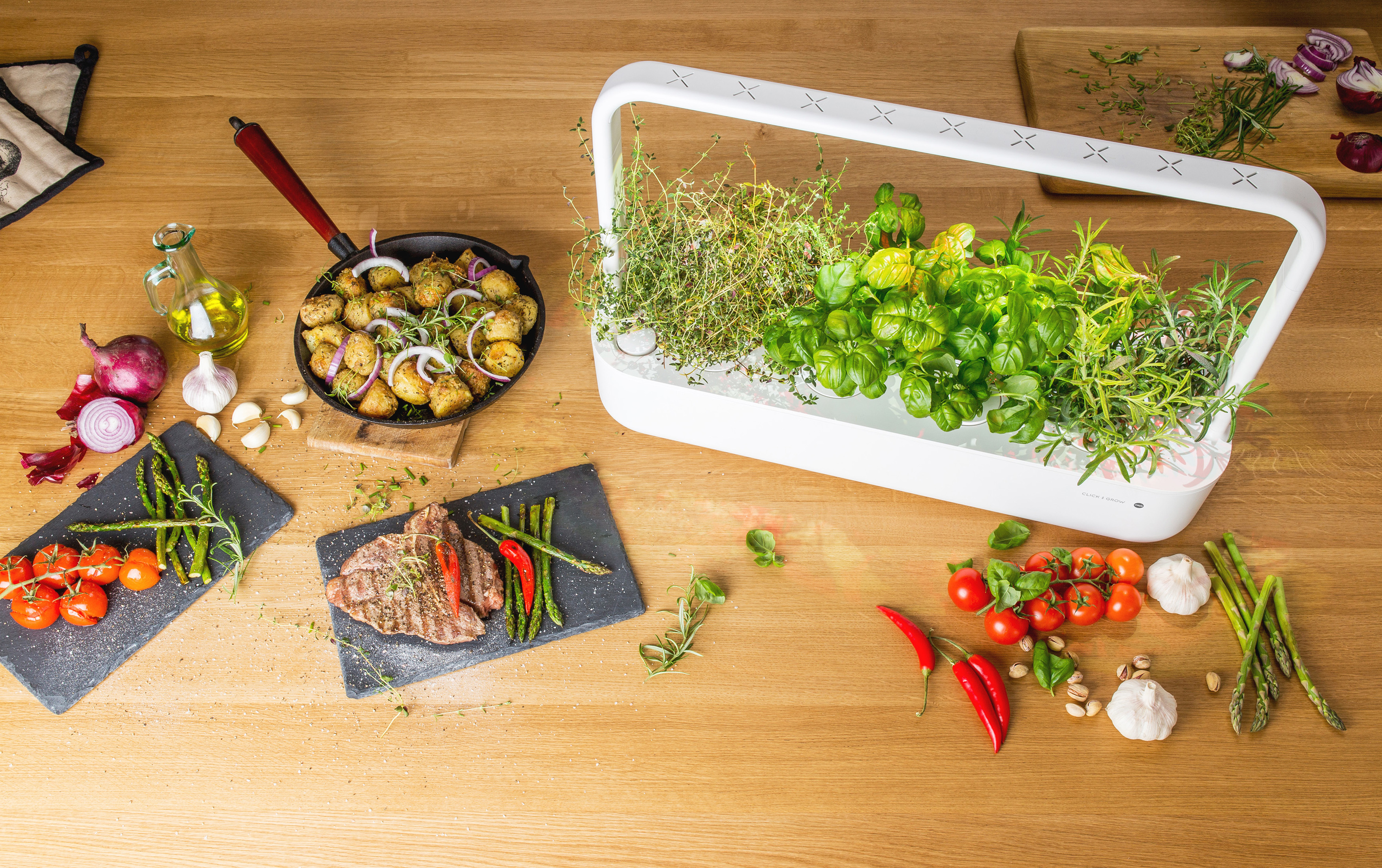 EMSA M5261900 Click & Grow Smart Garden 9 Kräutertopf Weiß