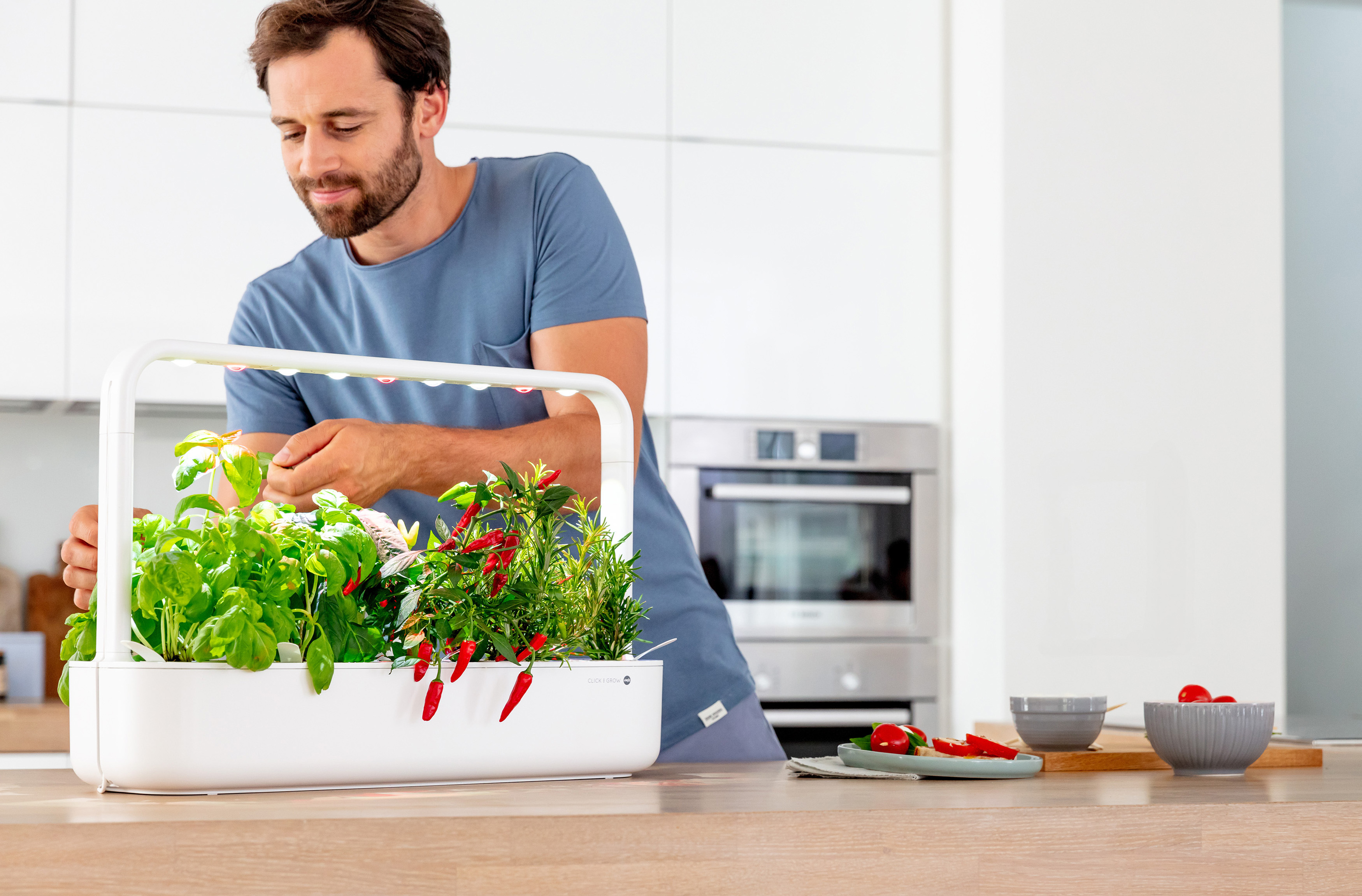 EMSA M5261900 Click & Grow Smart Garden 9 Kräutertopf Weiß