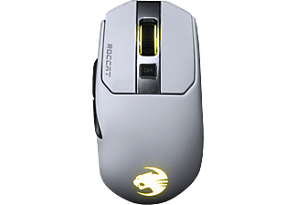 ROCCAT Kain 202 AIMO - Gaming Maus, Kabellos, Kabelgebunden, Weiss