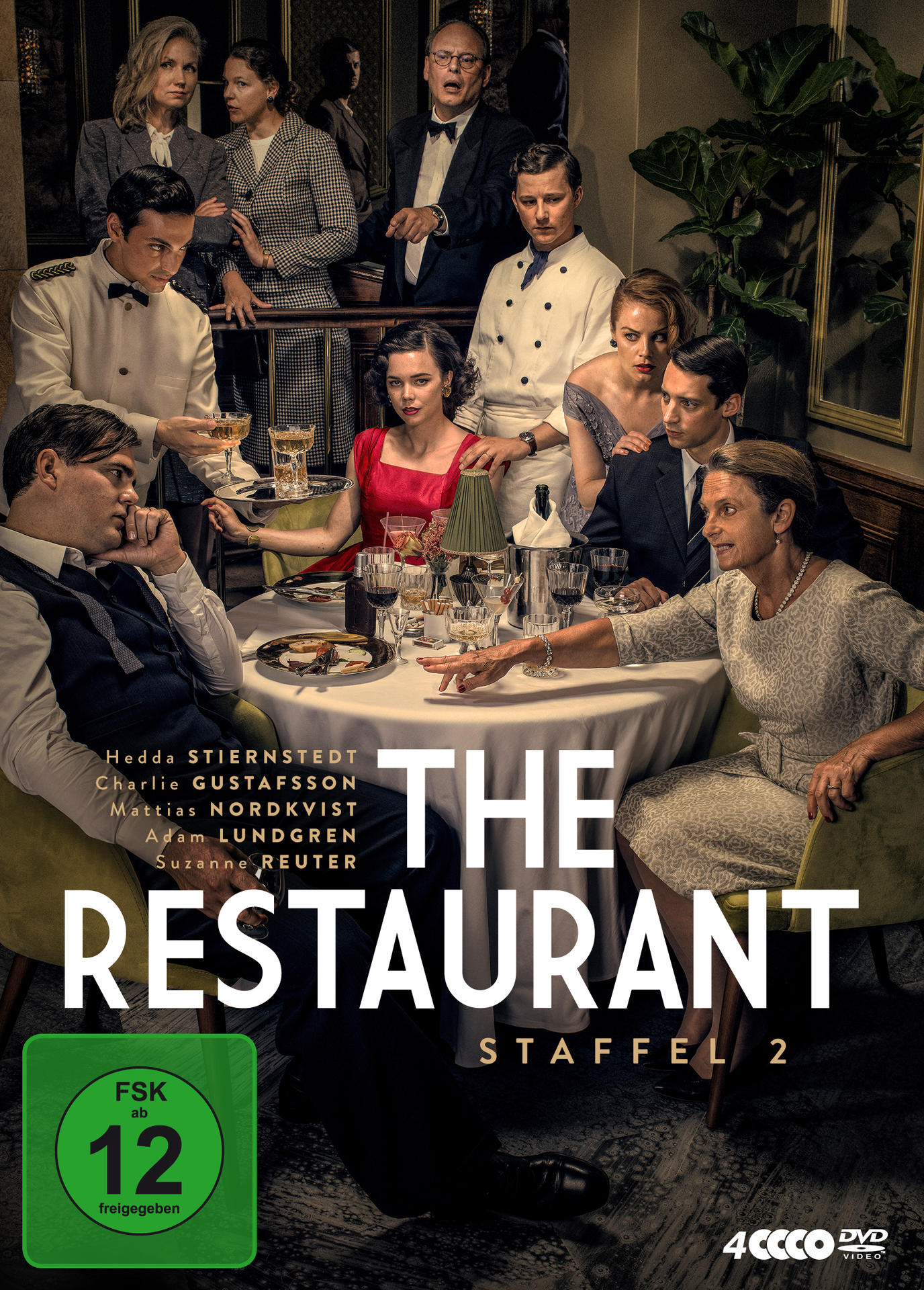 Filmplakat von The Restaurant, mit Besetzung und einer Gruppe von Menschen um einen Tisch.