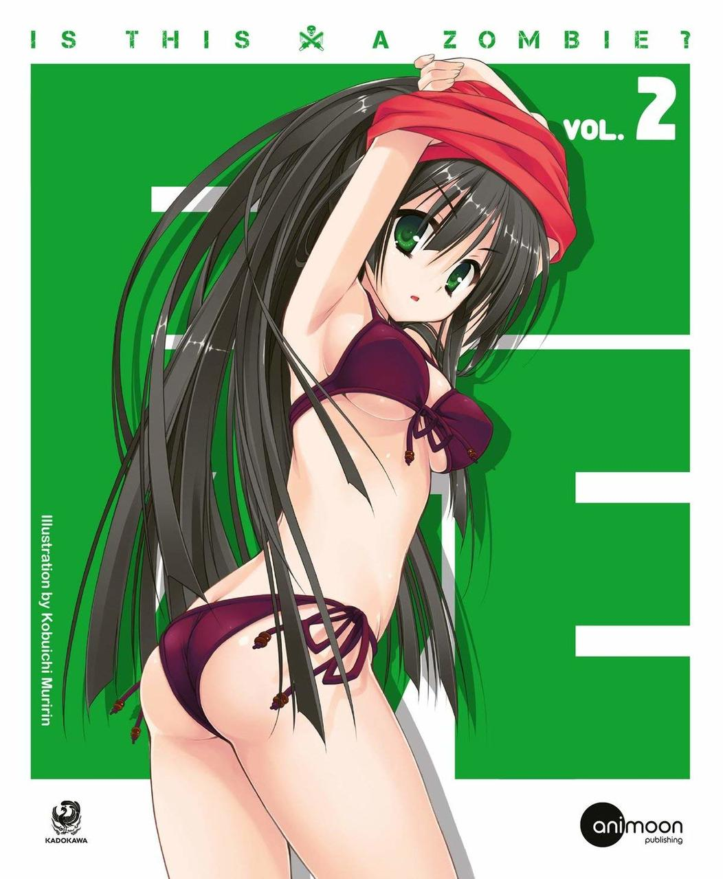 Cover eines Mangas. Mädchen im Bikini, das ein Shirt herunterzieht. Grüner Hintergrund mit weißem Text.