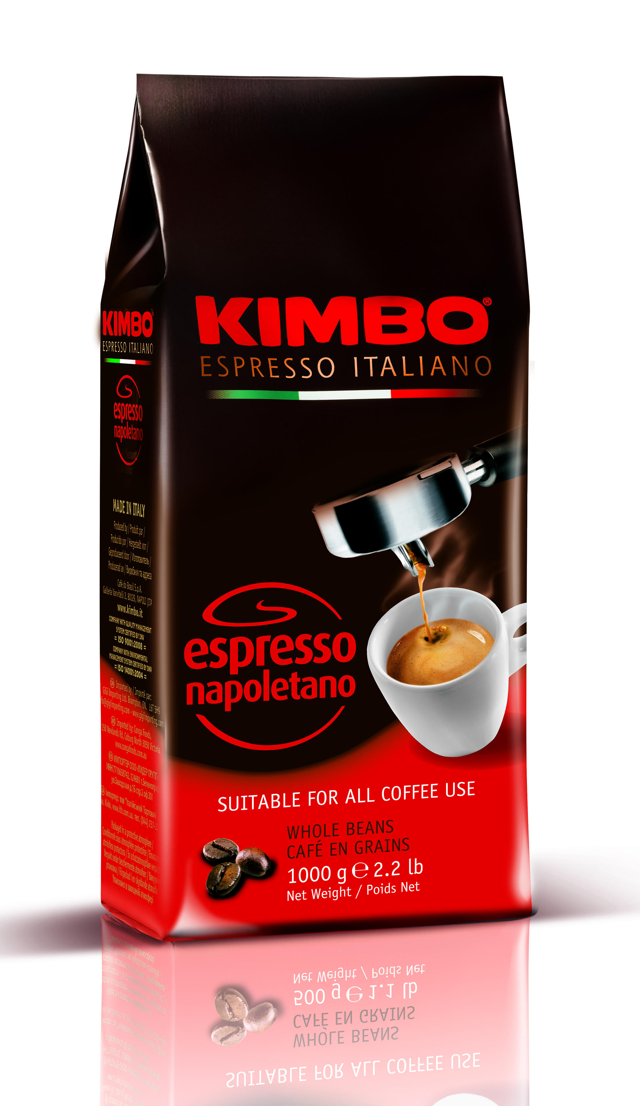 KIMBO Espresso Napoletano Kaffeebohnen Espressokocher) (Kaffeevollautomaten, Siebträger