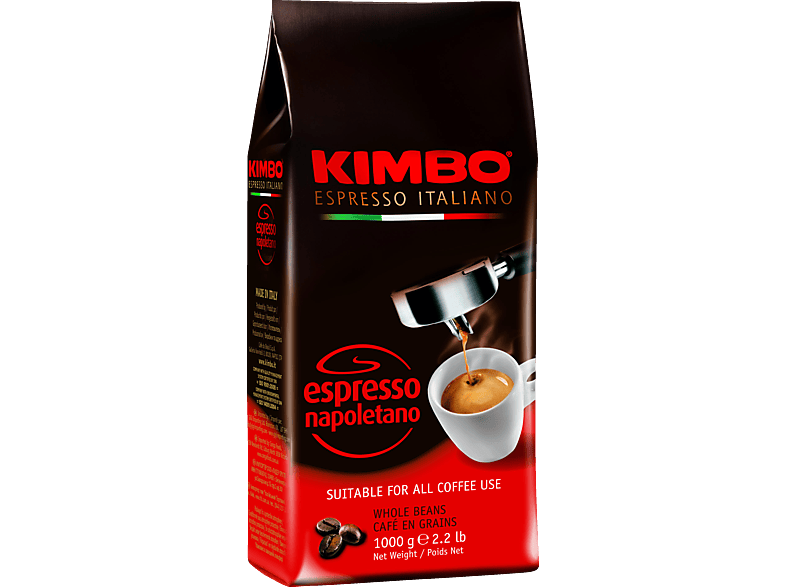 KIMBO Espresso Napoletano Kaffeebohnen Espressokocher) (Kaffeevollautomaten, Siebträger