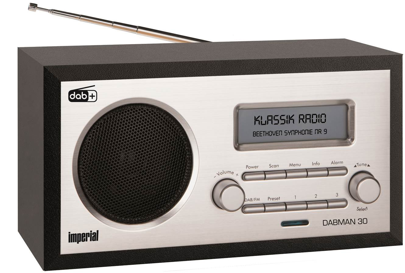 IMPERIAL DABMAN 30 DAB+ Radio, Radio, DAB+, DAB, FM, Schwarz/Silber