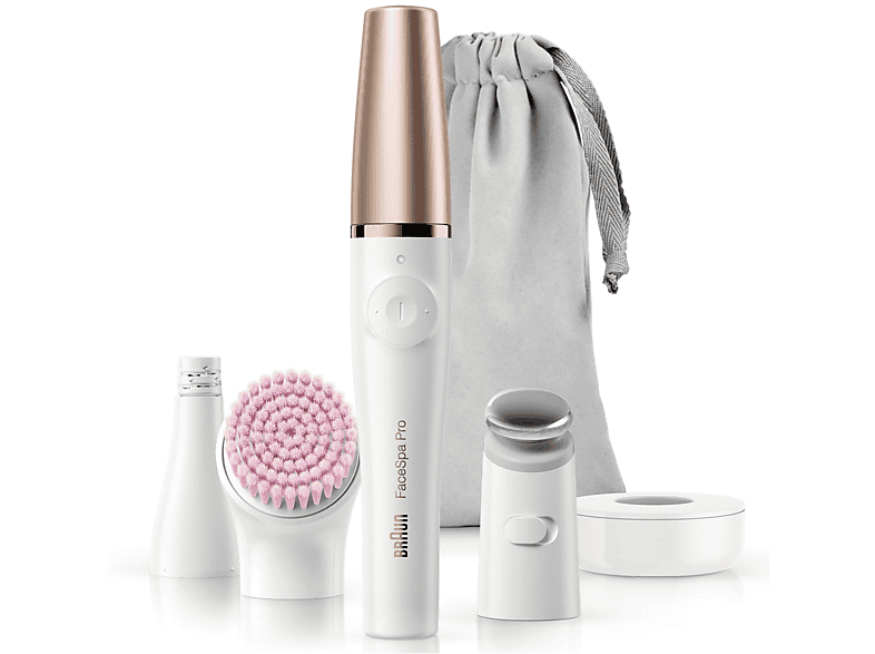BRAUN FaceSpa Pro 911 -3 Ekstra Ürün- Yüz Epilasyon Cihazı Beyaz/Bronz_0