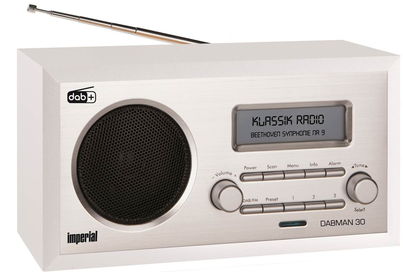 IMPERIAL DABMAN 30 DAB+ Radio, Radio, DAB+, DAB, FM, Weiß/Silber