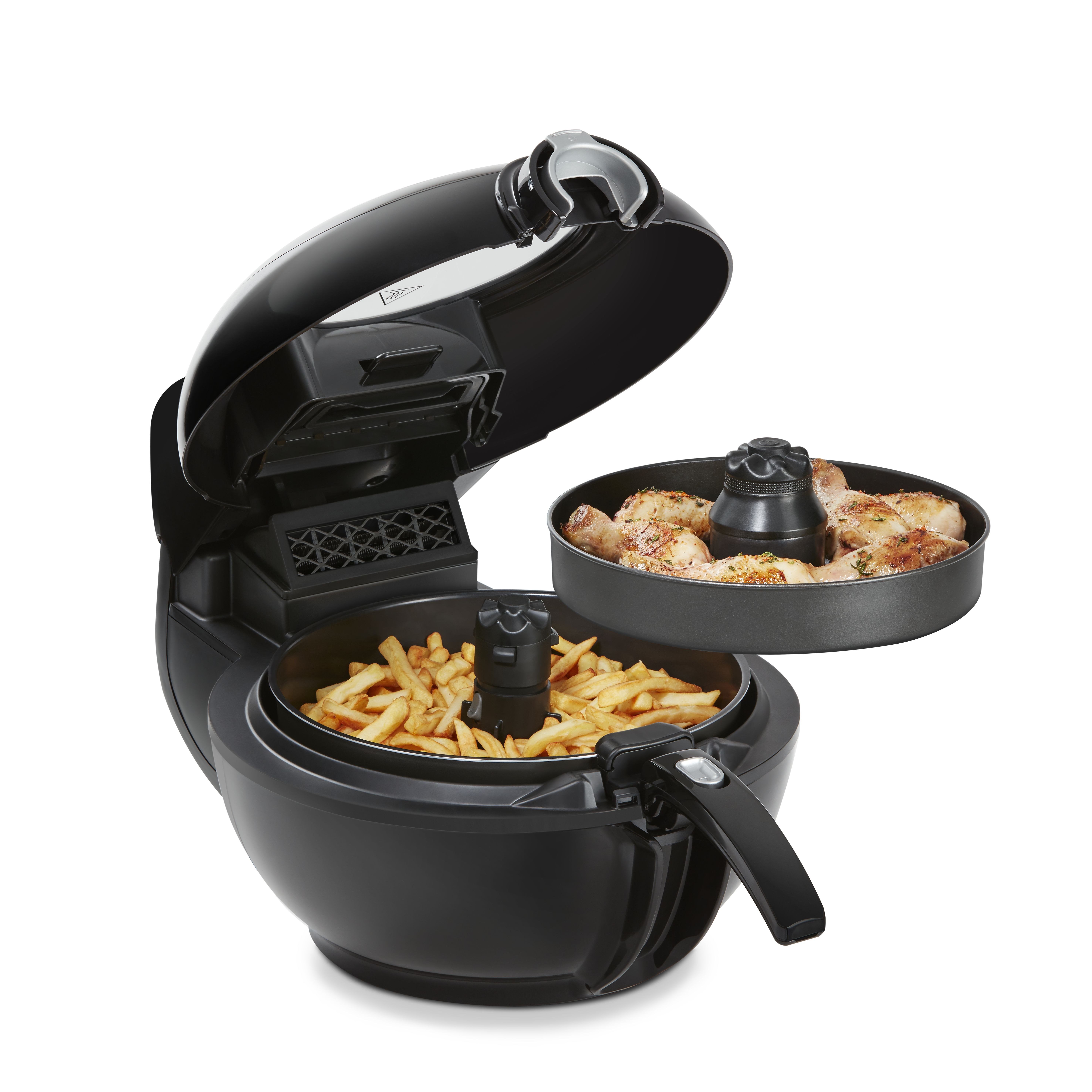 TEFAL Acti Fry Genius XL 2in1 9708 Heißluftfritteuse (1,7 kg, 1500 Watt, Schwarz)
