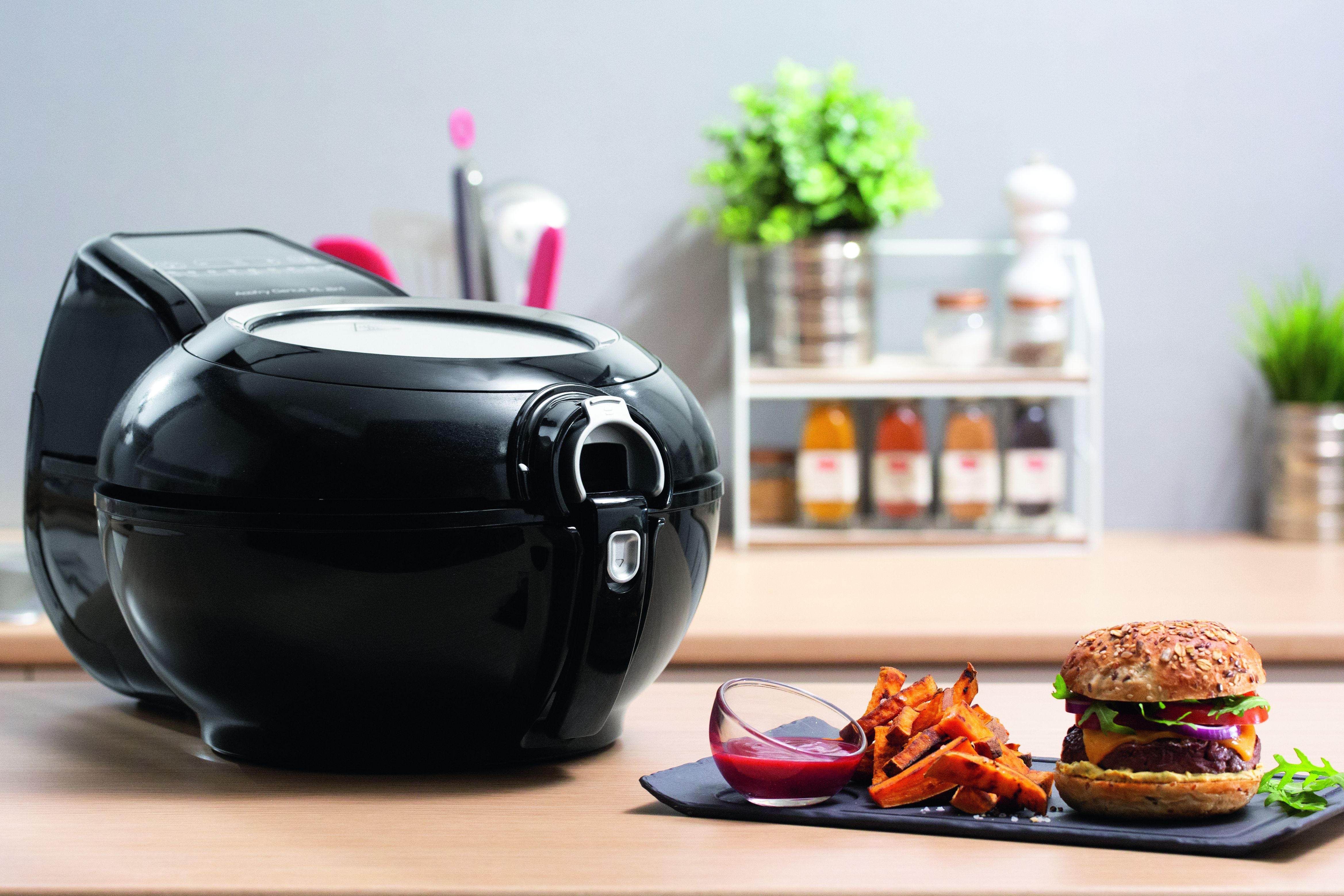 TEFAL Acti Fry Genius XL 2in1 9708 Heißluftfritteuse (1,7 kg, 1500 Watt, Schwarz)
