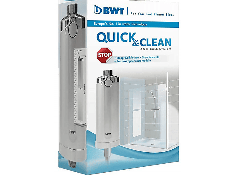 BWT 812916 Quick & Clean, Antikalk-Filtersystem, Silber