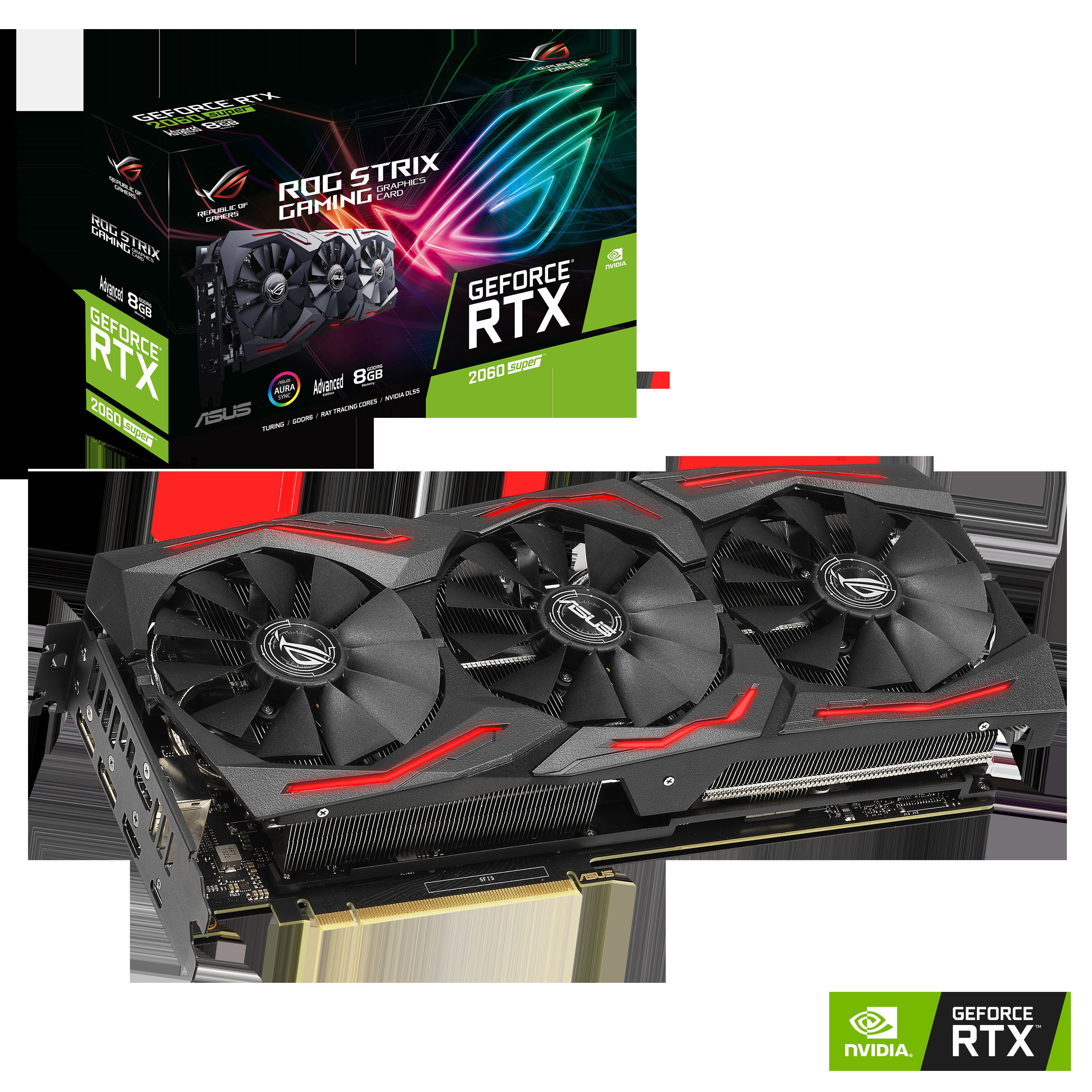 ASUS GeForce® RTX 2060 SUPER™ ROG Strix Gaming Advanced 8GB (90YV0DG1-M0NA00) (NVIDIA, Grafikkarte)