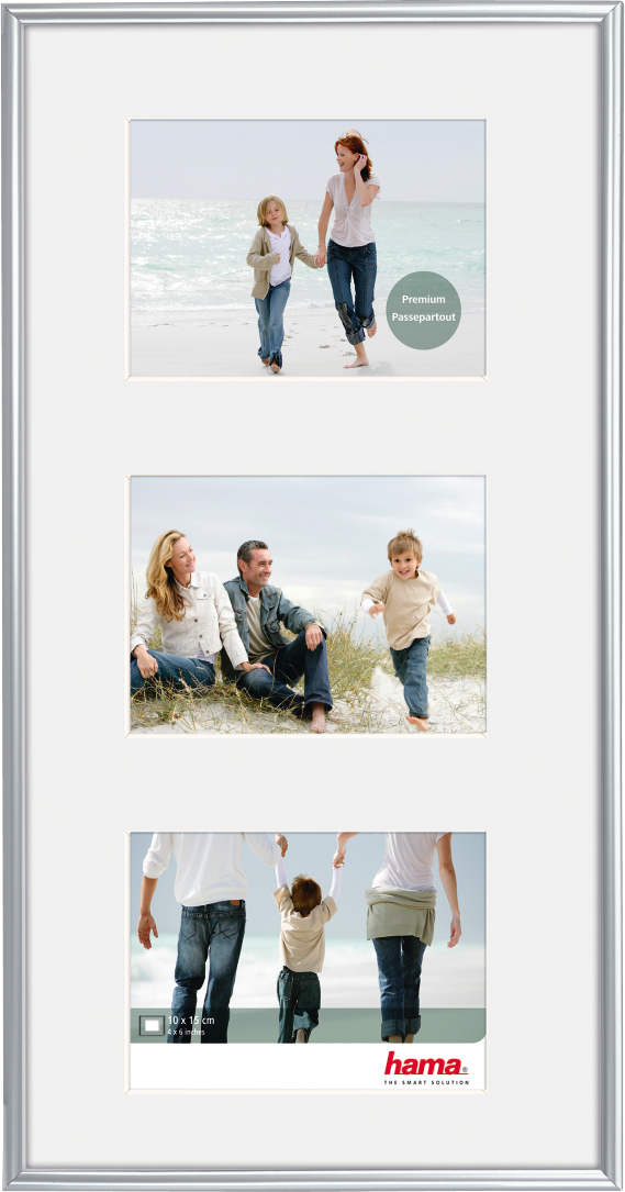 HAMA műanyag keret madrid "gallery", 3x10x15 cm, ezüst