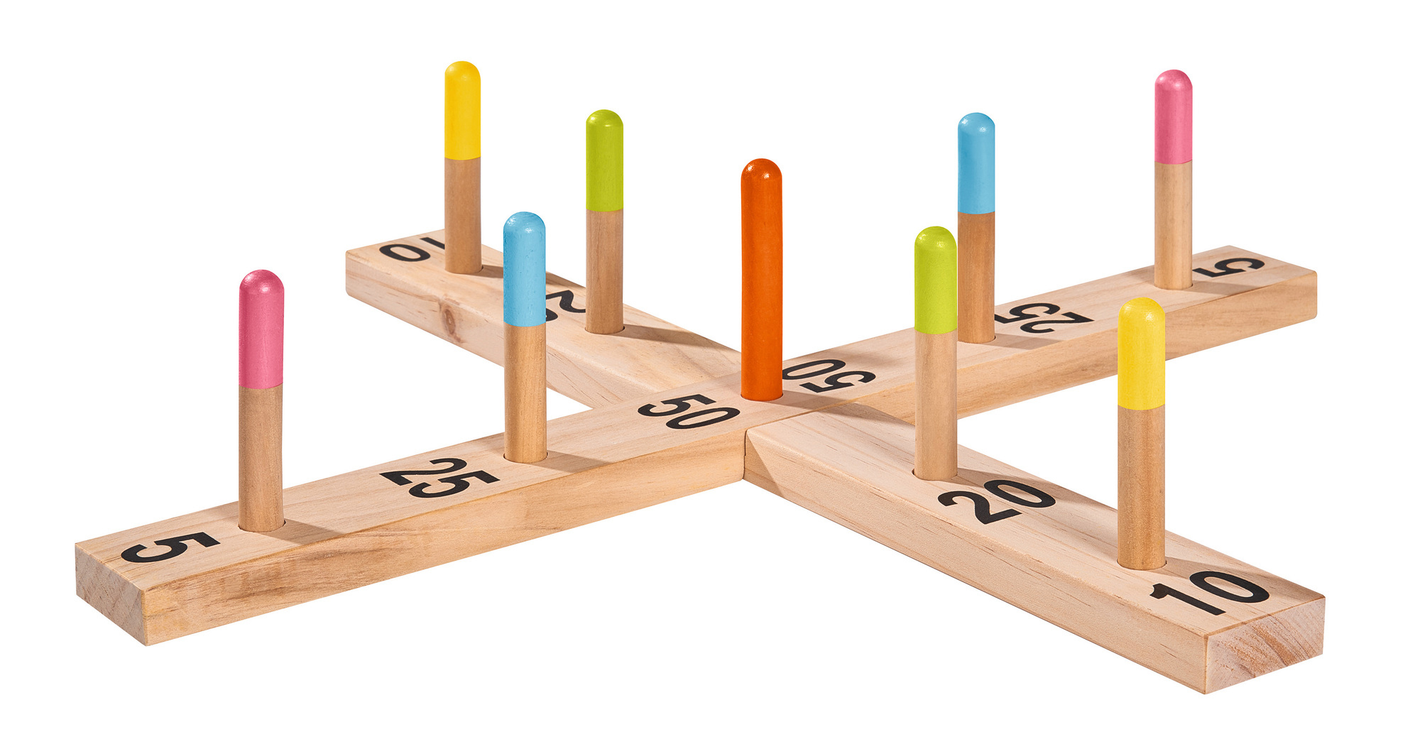 EICHHORN Ringwurfspiel Spielset Naturfarben/Mehrfarbig