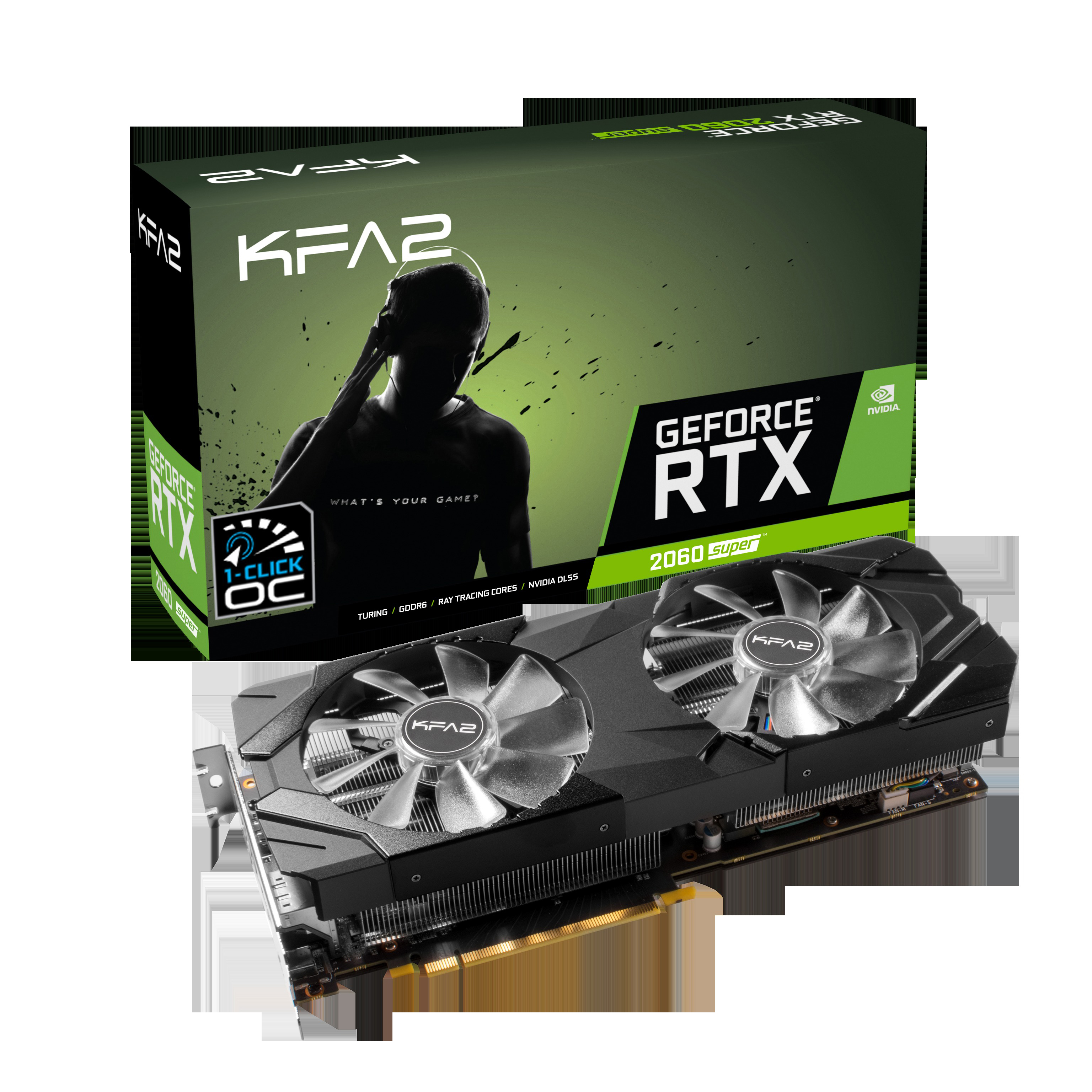 KFA2 GeForce® RTX 2060 SUPER™ EX 8GB (26ISL6MPX2EK) (NVIDIA, Grafikkarte)