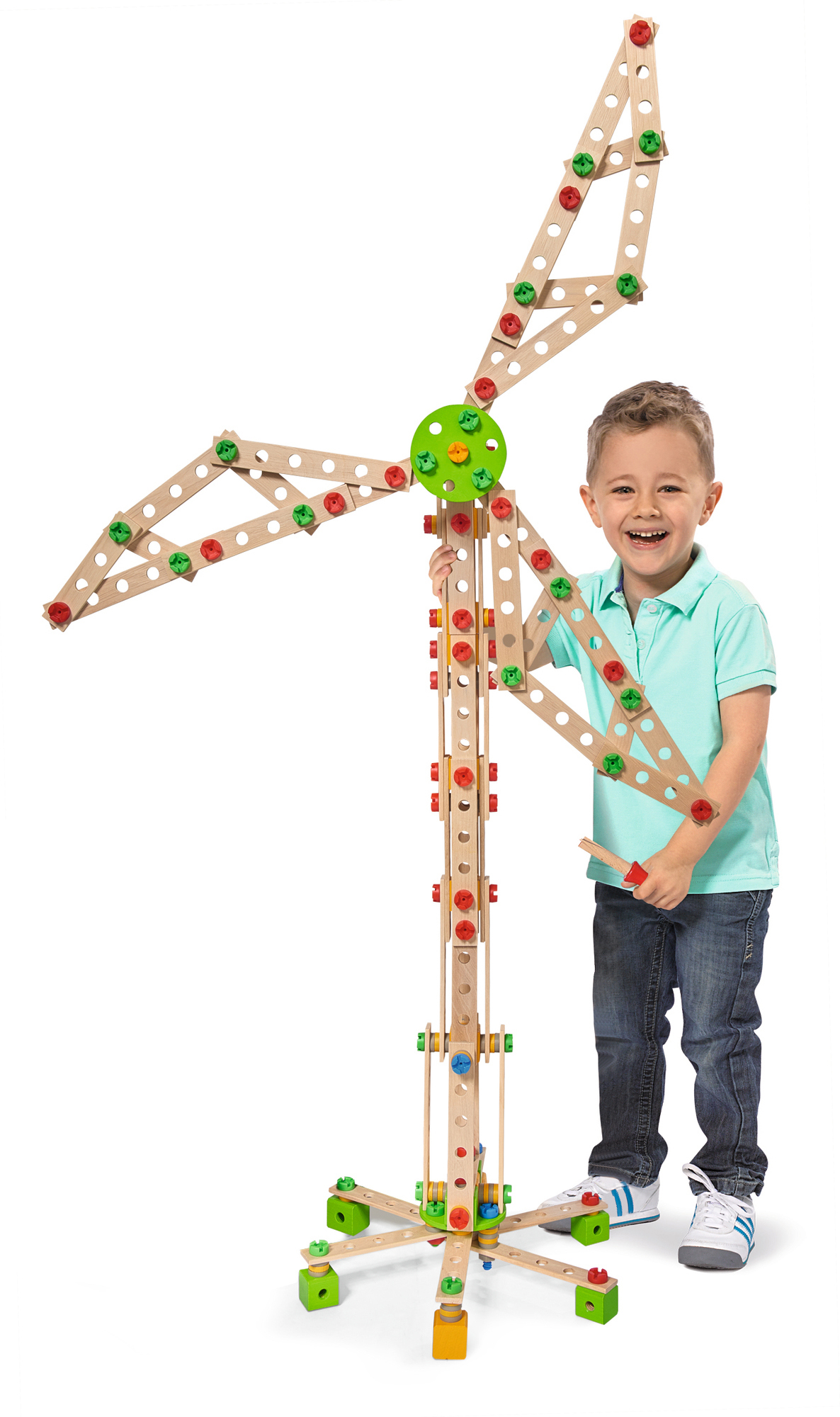 EICHHORN Windrad Konstruktionsspielzeug, Naturfarben/Mehrfarbig