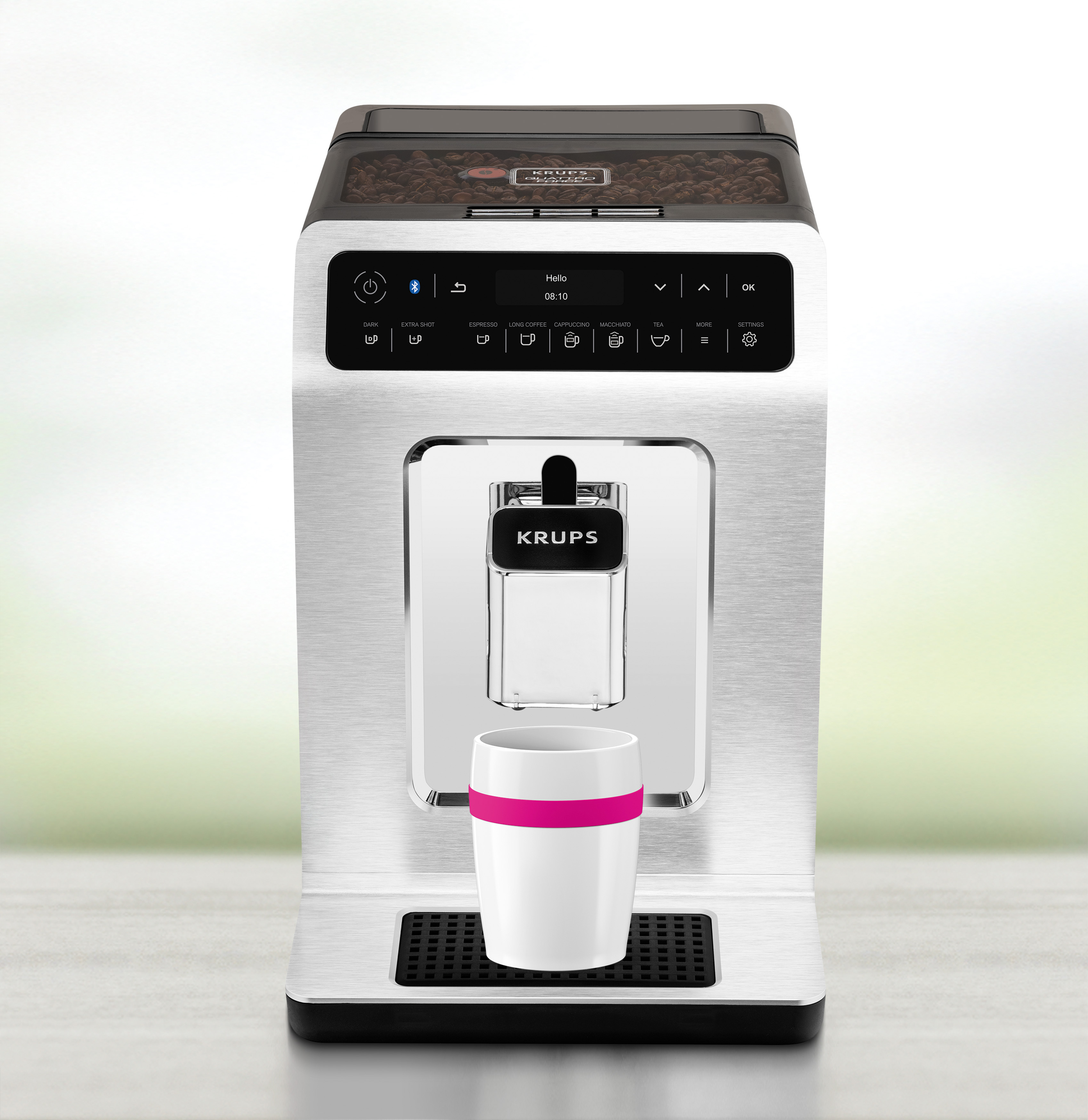 EMSA N2060400 Travel Cup Ceramics Thermobecher Weiß/Himbeer