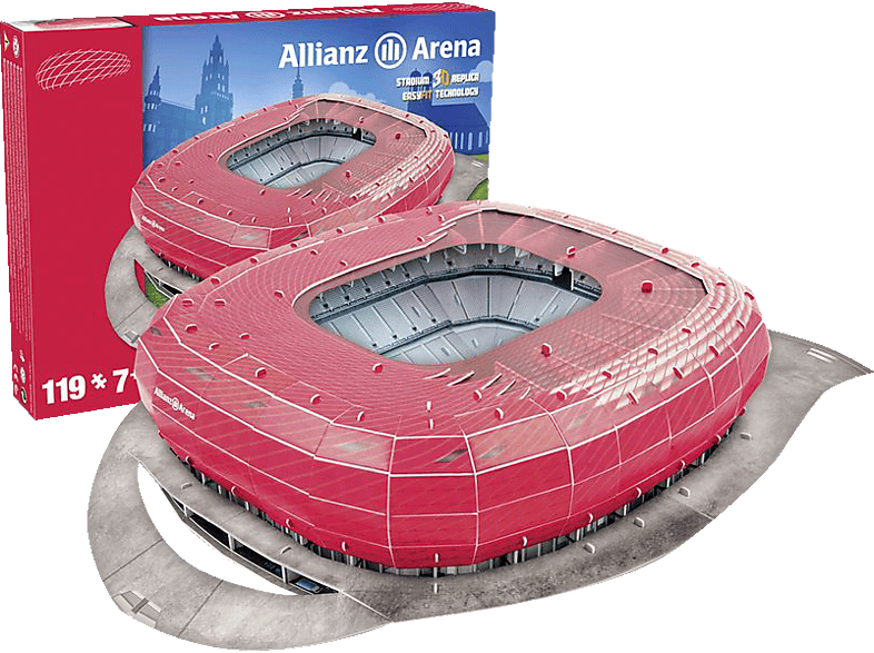 PROLION Nanostad Allianz Arena Stadion 3D Puzzle 1. FC Bayern 3D Puzzle Mehrfarbig MediaMarkt