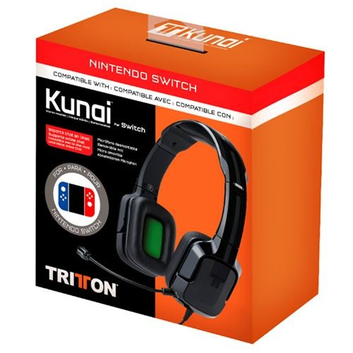 Auriculares Gaming Tritton kunai stereo headset 3.5 mm para nintendo switch negro de diadema con