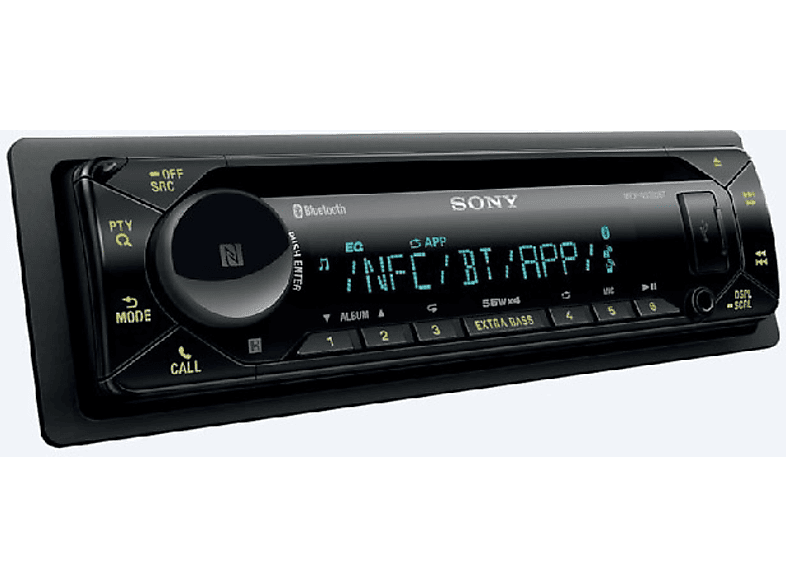 Autorradio | Sony MEX-N5300BT, 4 x W, Bluetooth, NFC, USB, AUX, Negro